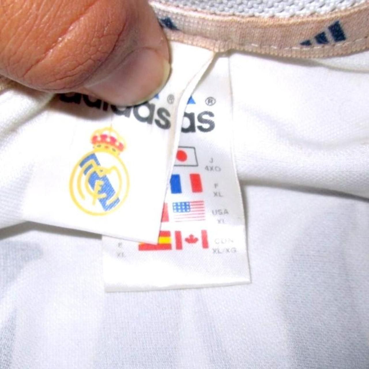 Adidas Real Madrid Spain 2001 2002 Home Shirt Jersey Camiseta Size US XL / EU 56 / 4 - 4 Thumbnail