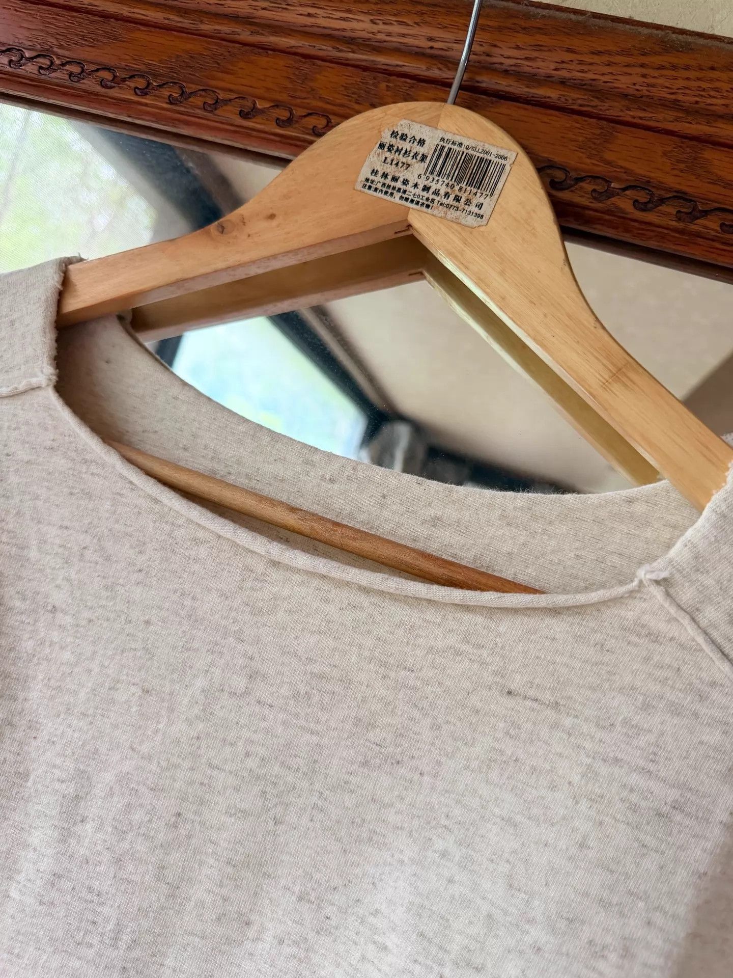 Other Jisifang Cotton-Linen-Wool Mix Rolled Cuff Sweatshirt OS Size ONE SIZE - 2 Thumbnail