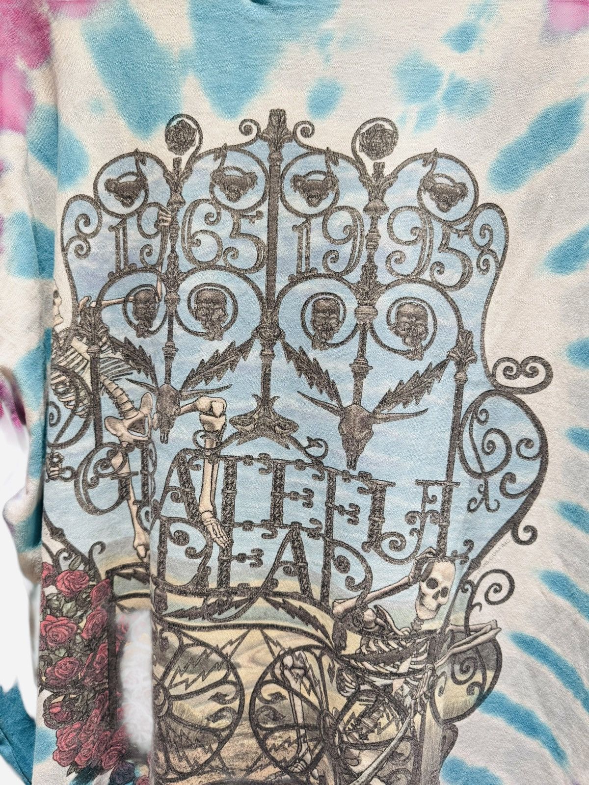 Grateful Dead Thrashed and Faded Vintage Grateful Dead Tie-Dye Long Sleeve Size US XXL / EU 58 / 5 - 5 Thumbnail