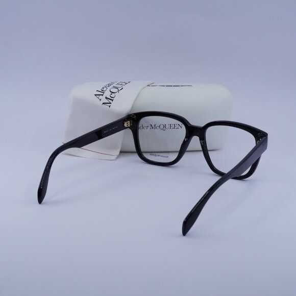 Alexander McQueen AM0333O 002 Eyeglasses Black 52mm Square