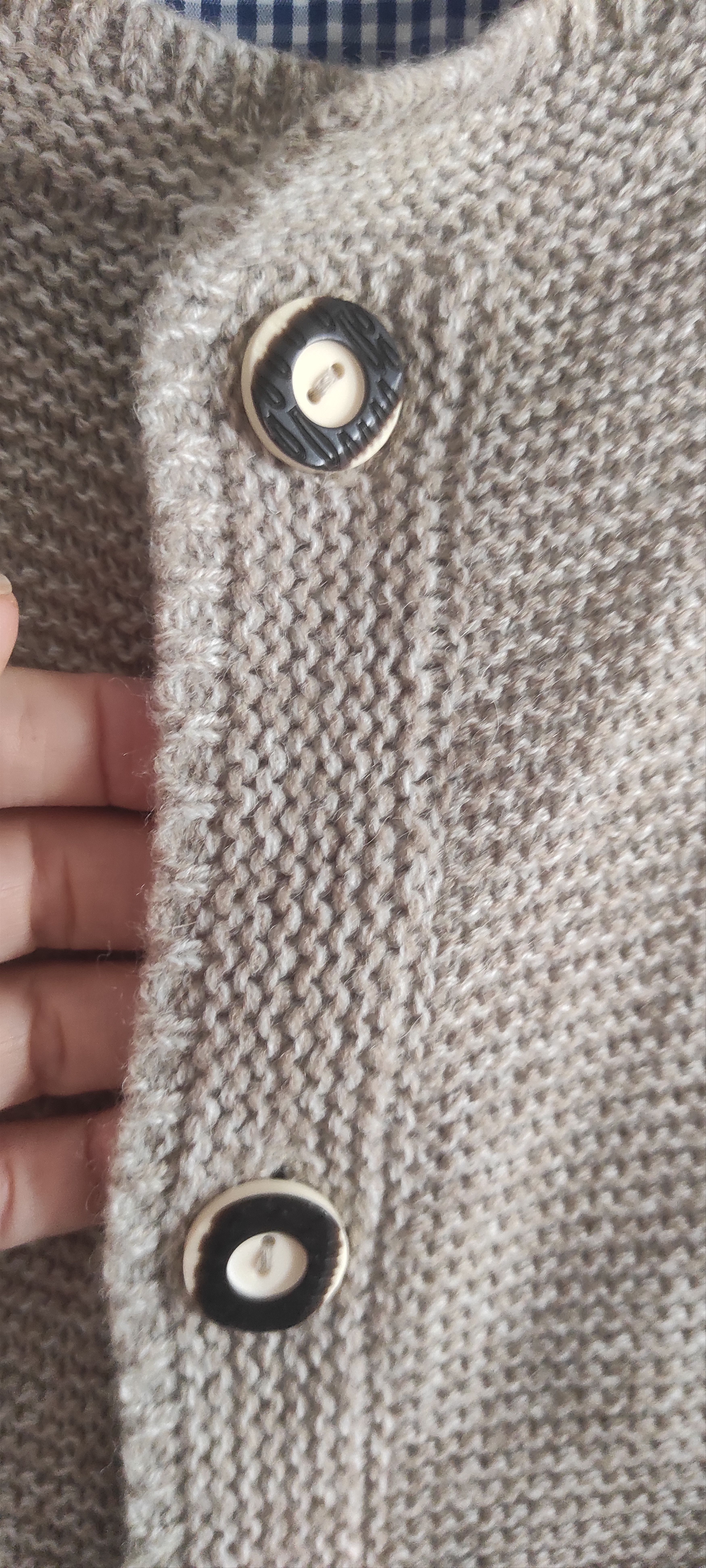 Vintage Waldschütz Gray Wool Trachten Gillet Mens Knit Vest Size US L / EU 52-54 / 3 - 6 Thumbnail
