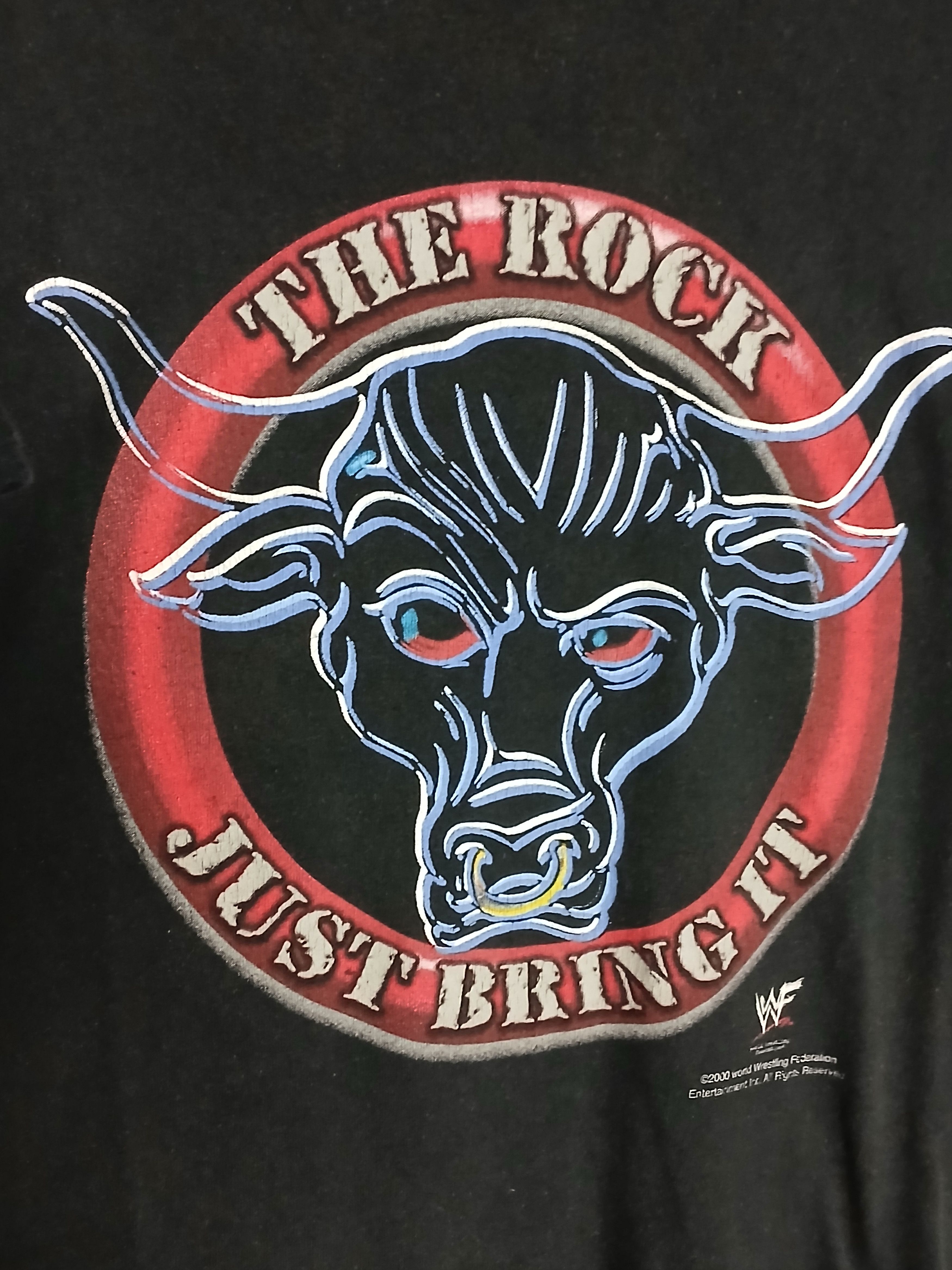 WWE Vintage WWE 2000 The Rock Wrestling T-Shirt Size US S / EU 44-46 / 1 - 3 Thumbnail