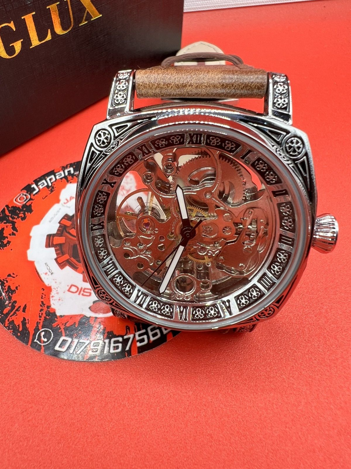Other Silver LONGLUX mechanical Men's Watch Retro Style Skeleton Size ONE SIZE - 2 Thumbnail