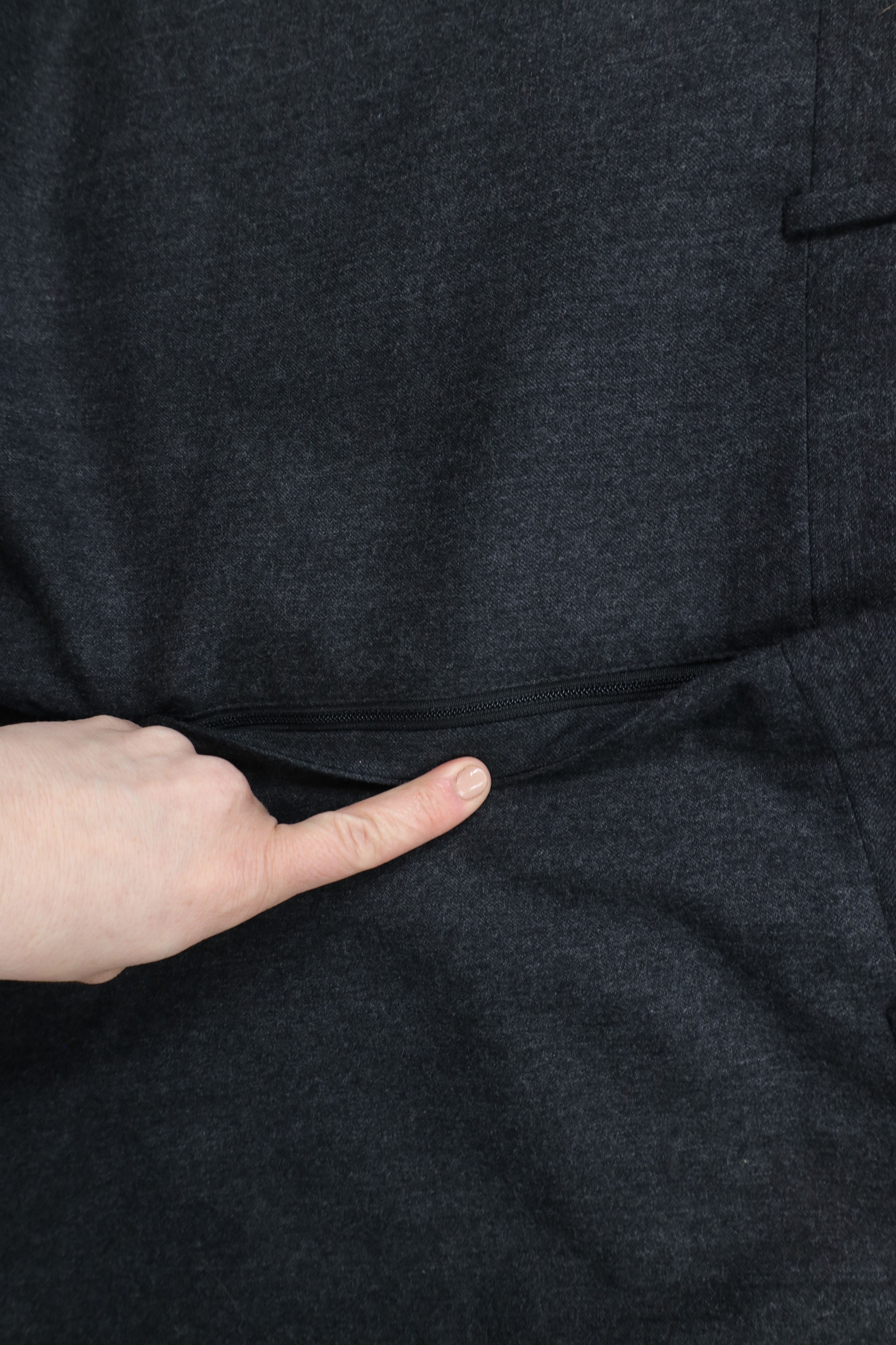 Vintage Vintage 90s Streetwear Wide Leg Chino Pants Charcoal USA Size US 40 / EU 56 - 5 Thumbnail