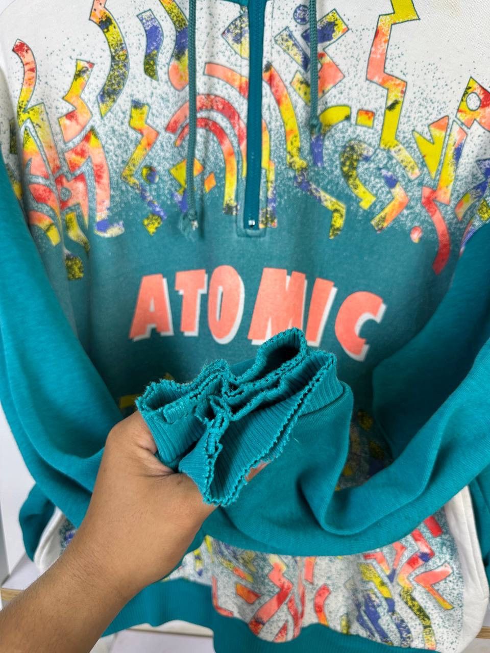 Atomic × Vintage RARE VINTAGE DISTRESSED ATOMIC HALF ZIPPER Size US M / EU 48-50 / 2 - 7 Thumbnail