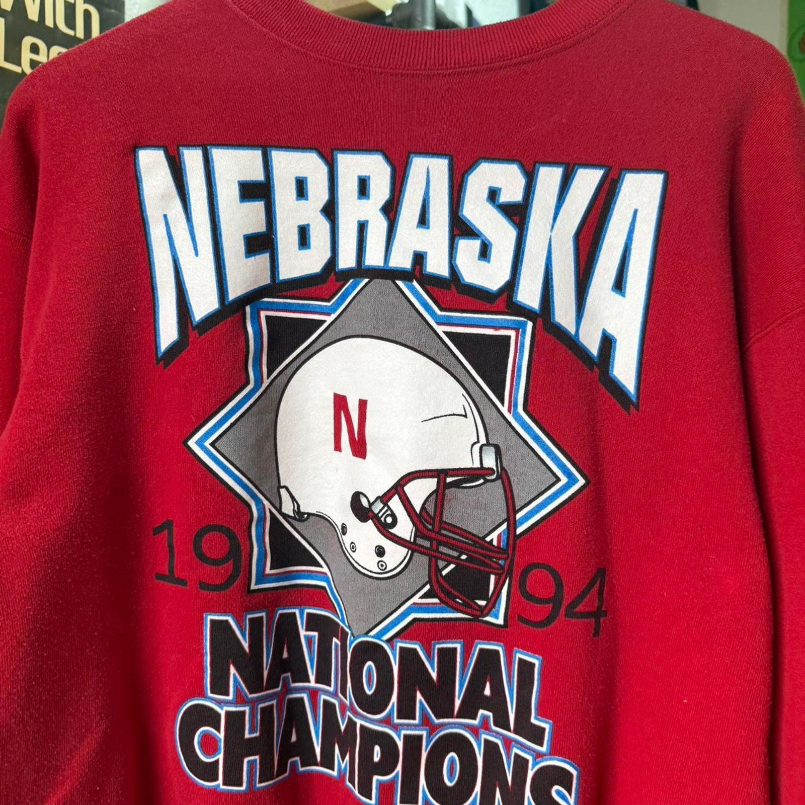 Tultex × Vintage Vintage 90s Nebraska National Champions 1994 Crewneck Size US L / EU 52-54 / 3 - 3 Thumbnail