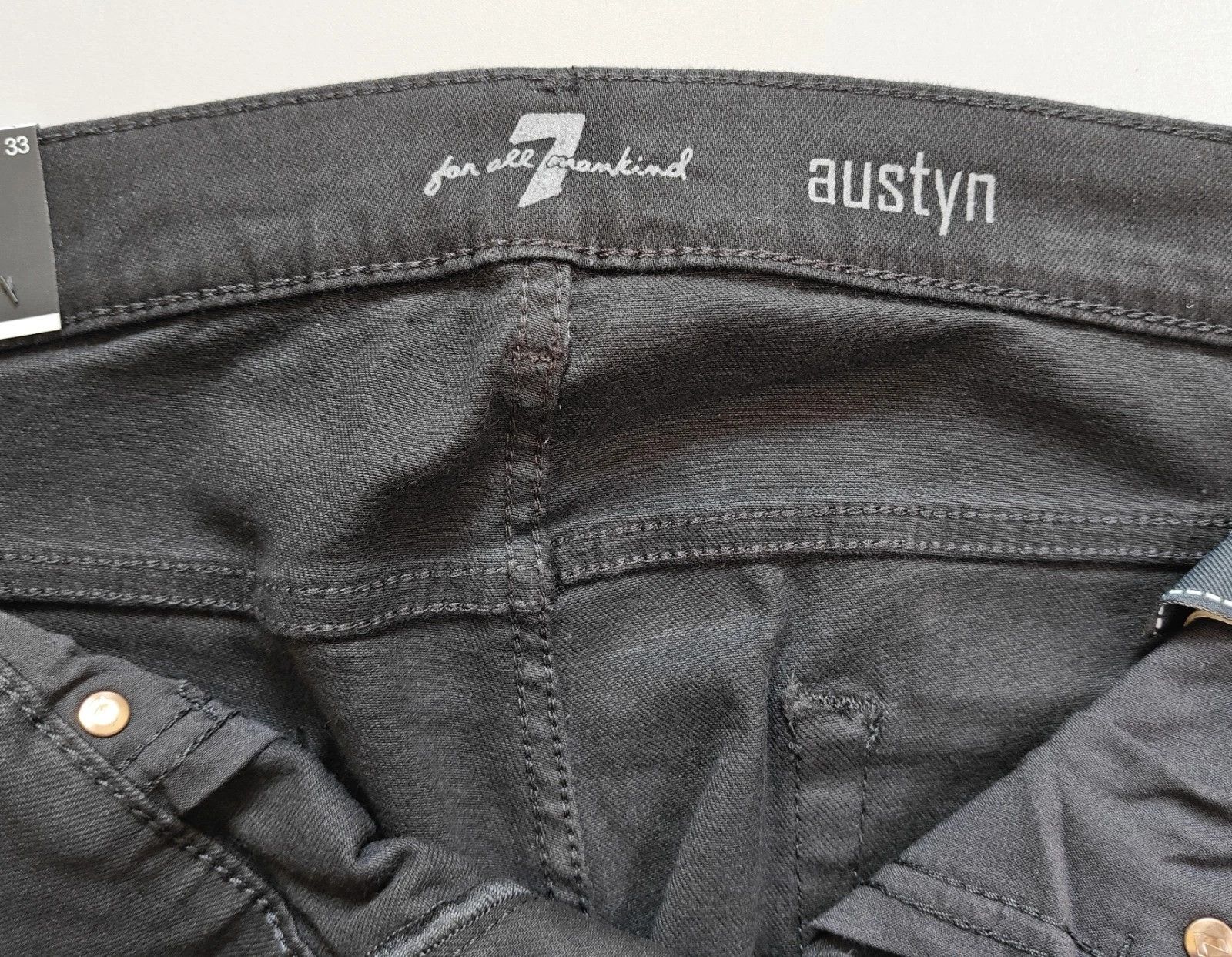 7 For All Mankind 7 For All ManKind Austyn Black Onyx Jeans T / 6038 Size US 33 - 7 Thumbnail