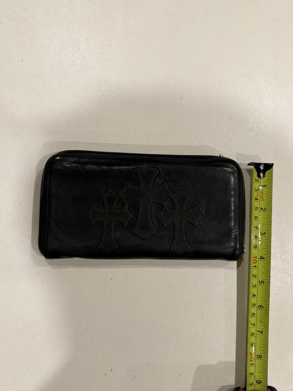 Chrome Hearts Chrome Hearts 3 Cemetery Cross Patch Leather RecF Zip Wallet Size ONE SIZE - 18 Thumbnail