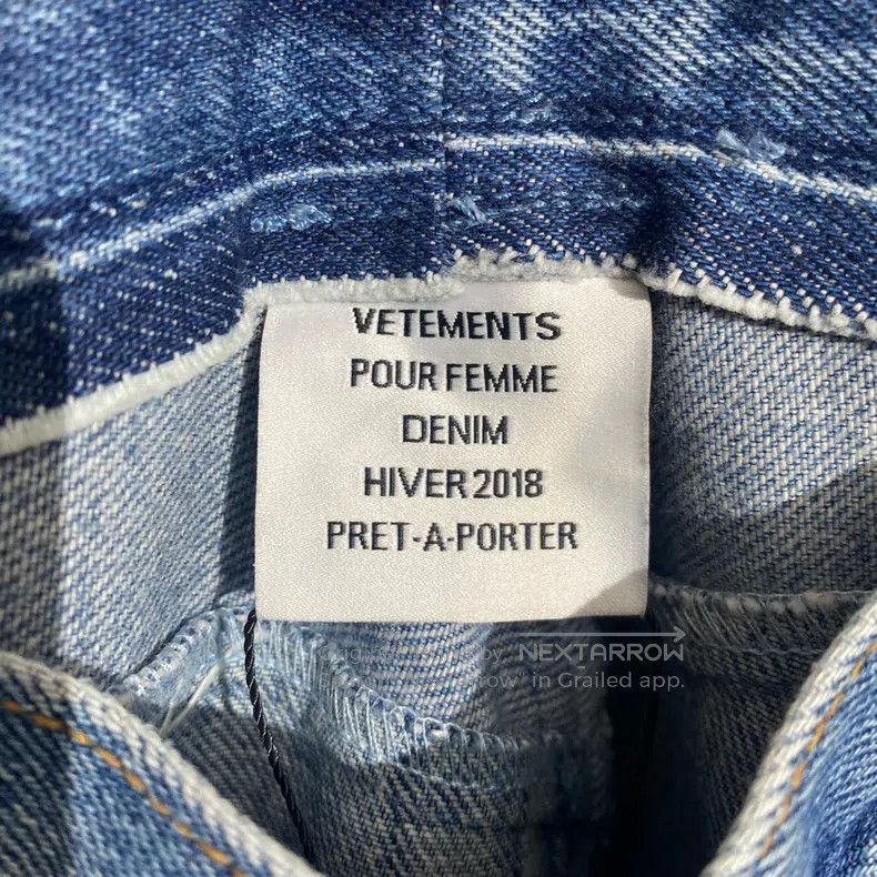 Vetements Vetements size XS Deconstructed Patchwork Denim Jeans Size US 27 - 4 Thumbnail