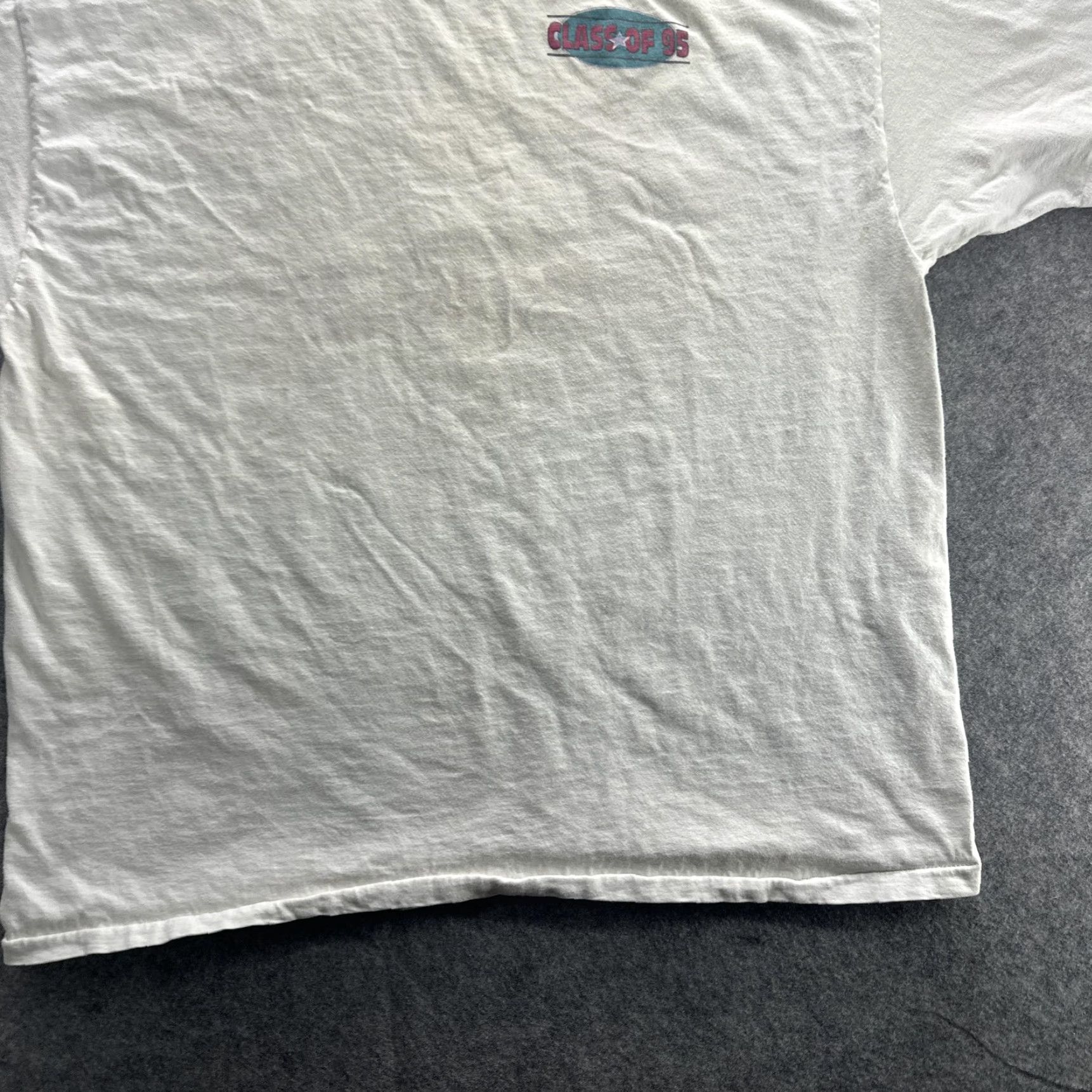 Hanes VINTAGE Hanes Beefy-T Class of 95 Shirt Adult XL White Graphic 90s Seniors Rule Mens Size US XL / EU 56 / 4 - 5 Thumbnail