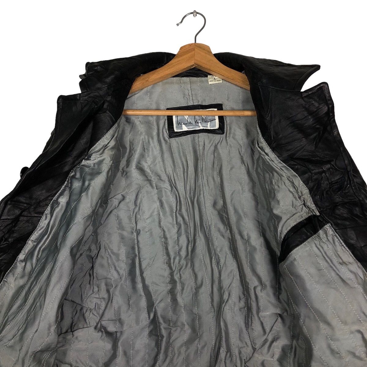 Genuine Leather 🔥Vintage Genuine Leather Jacket Double Breast Nicole Miller Size US L / EU 52-54 / 3 - 12 Thumbnail
