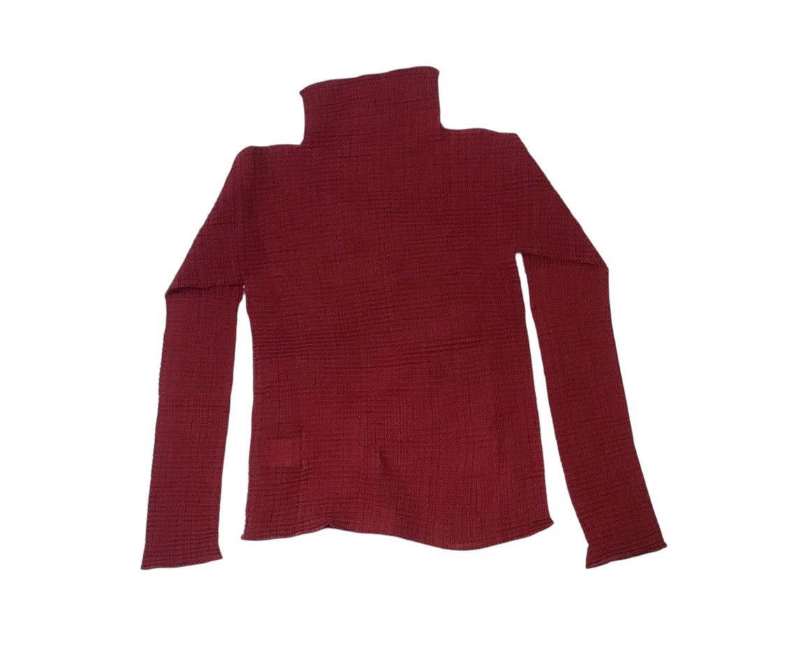 Issey Miyake Vintage issey miyake red pleats turtleneck Size M / US 6-8 / IT 42-44 - 5 Thumbnail