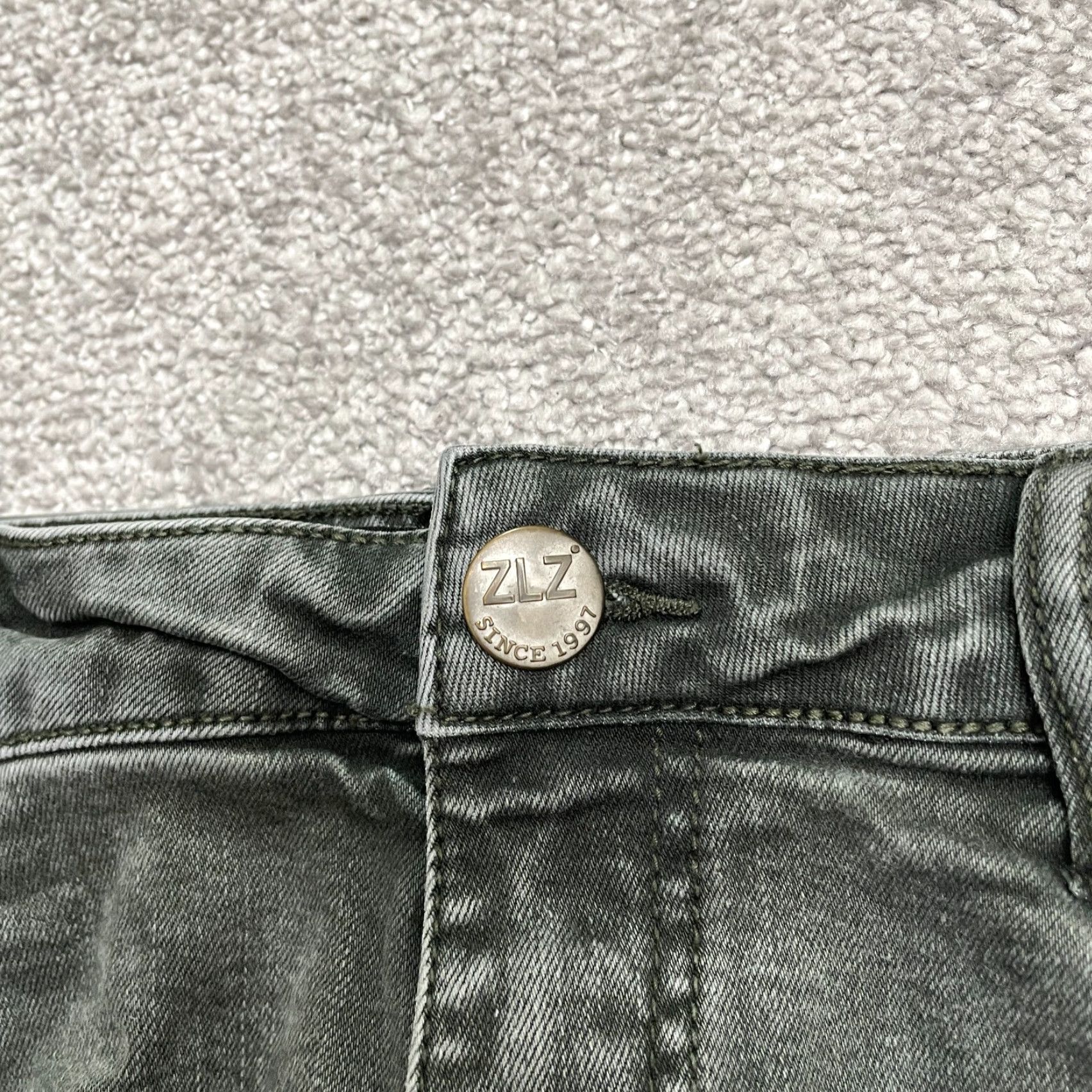 Denime ZLZ Jeans Skinny Denim Mens 34x31 Dark Wash Mid Rise 5-Pocket Regular Fit Cotton Blend Black Size US 34 / EU 50 - 3 Thumbnail