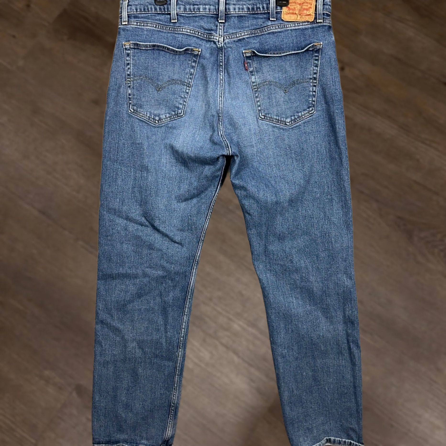 Levi's Levis 505 Jeans Men 38X32 Blue Regular Fit Straight Leg Distressed Stretch Denim Size US 38 / EU 54 - 1 Thumbnail