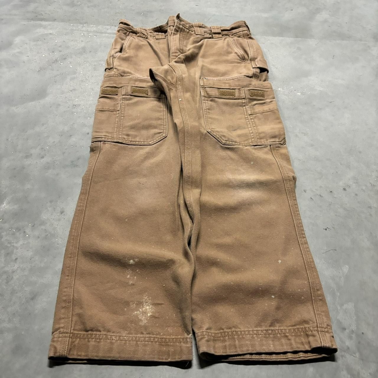 Japanese Brand × Vintage Crazy Vintage Y2K/2000s Tan Skater Workwear Carpenter Cargo Pants! Size US 32 / EU 48 - 3 Thumbnail