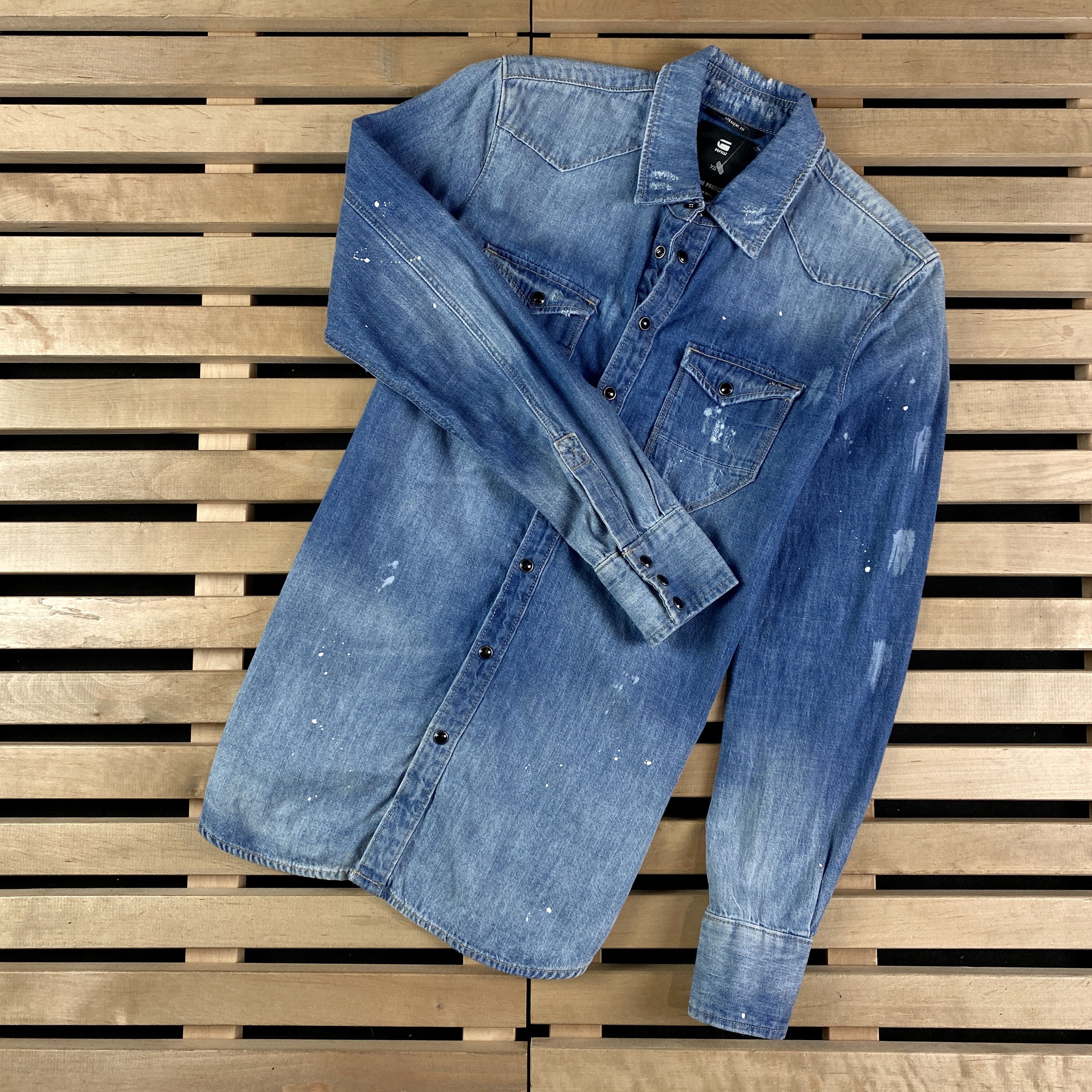 G-Star Men’s Denim Shirt Long Sleeve G-Star Raw Size XS Size US XS / EU 42 / 0 - 1 Thumbnail