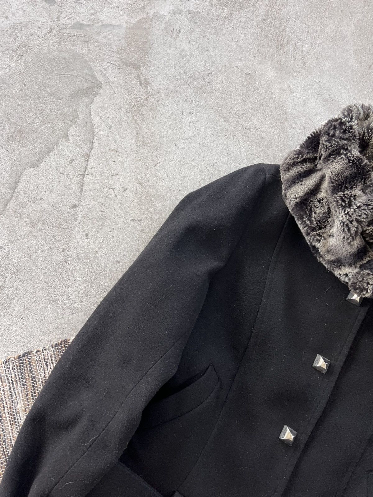 Philipp Plein Vintage Philipp Plein Wool Jacket Fur Collar Gothic Luxury Size M / US 6-8 / IT 42-44 - 4 Thumbnail