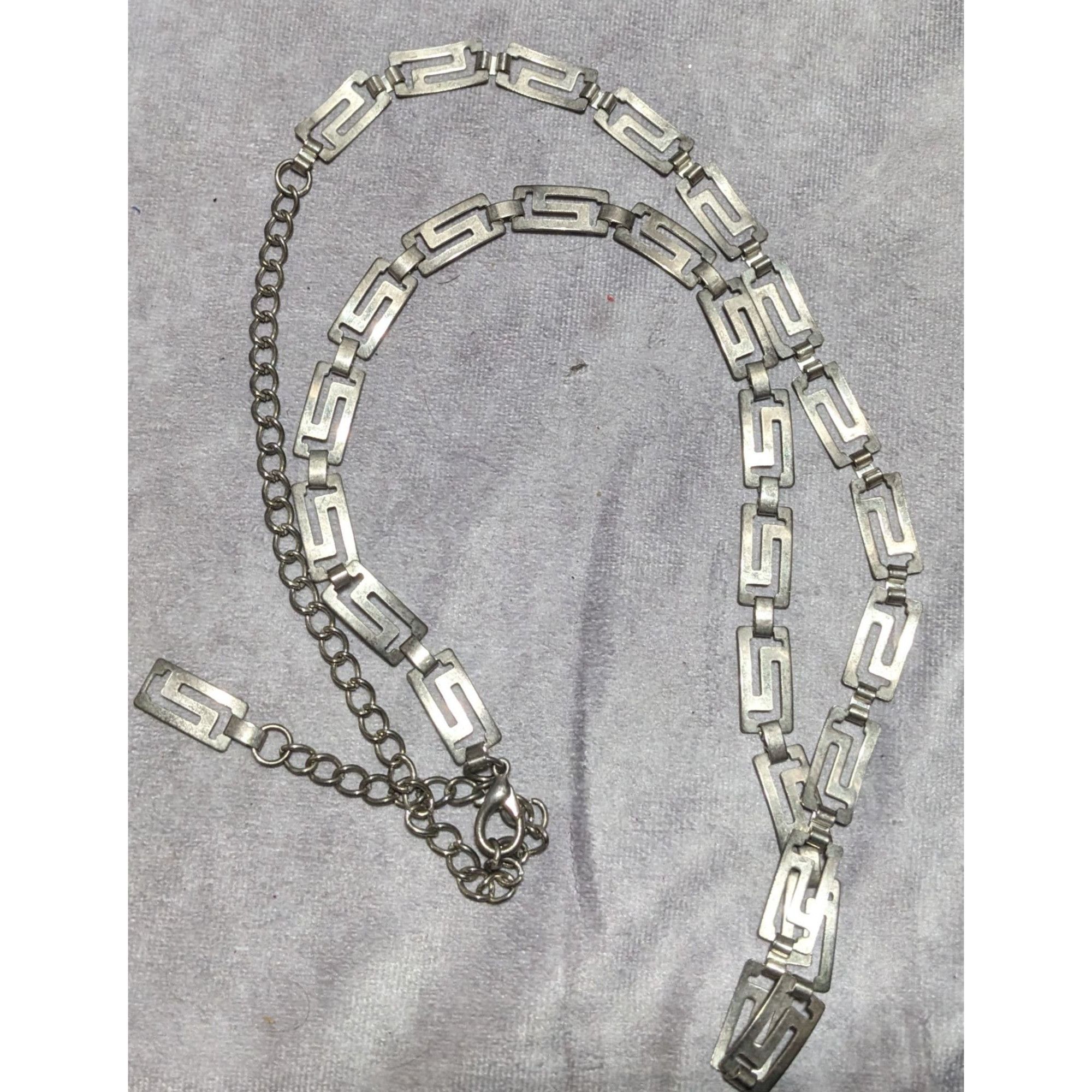 Other Retro Silver Grecian Link Chain Necklace Size ONE SIZE - 7 Thumbnail