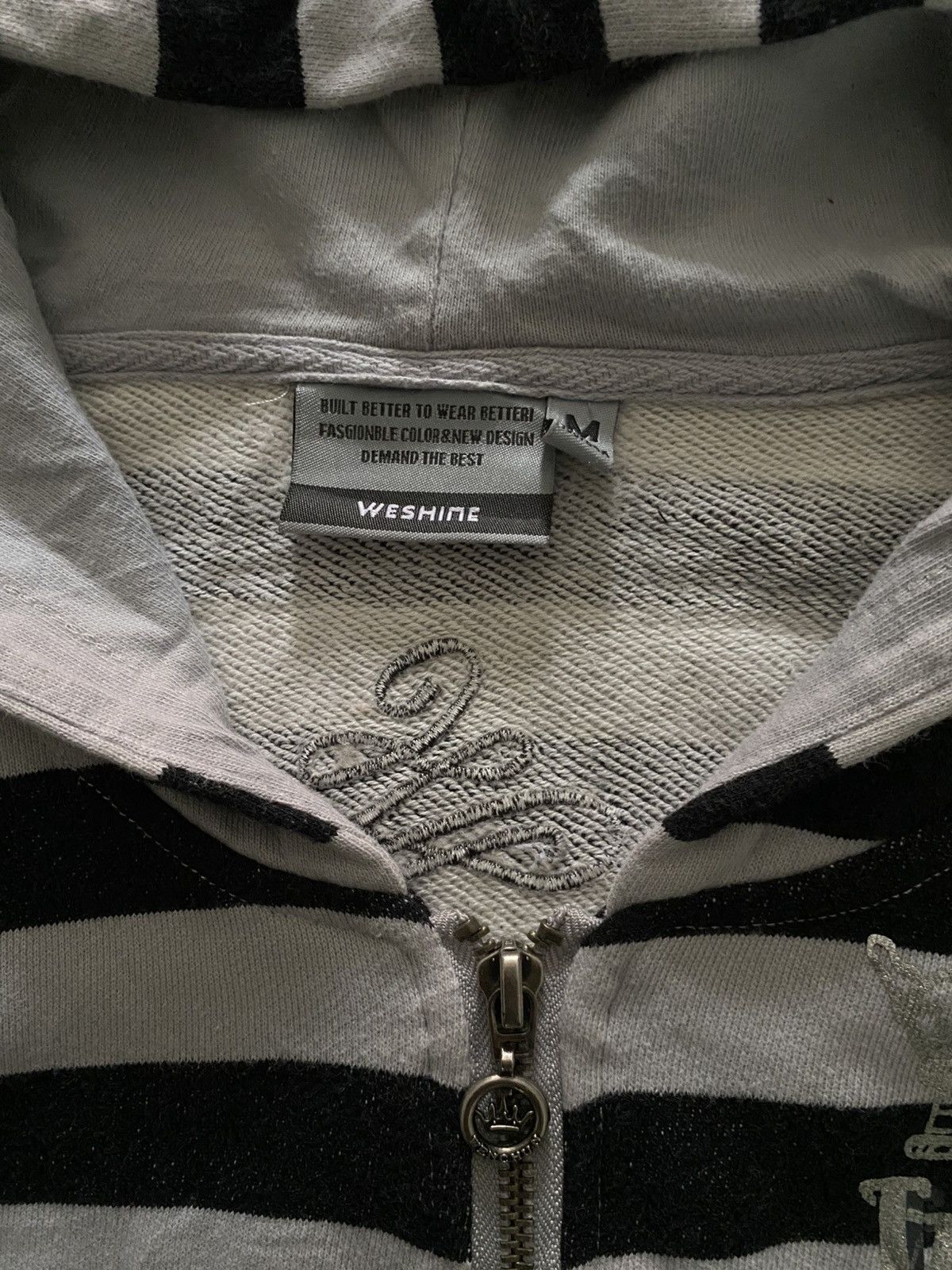 Japanese Brand Y2k weshine striped hoodie Size US M / EU 48-50 / 2 - 8 Thumbnail