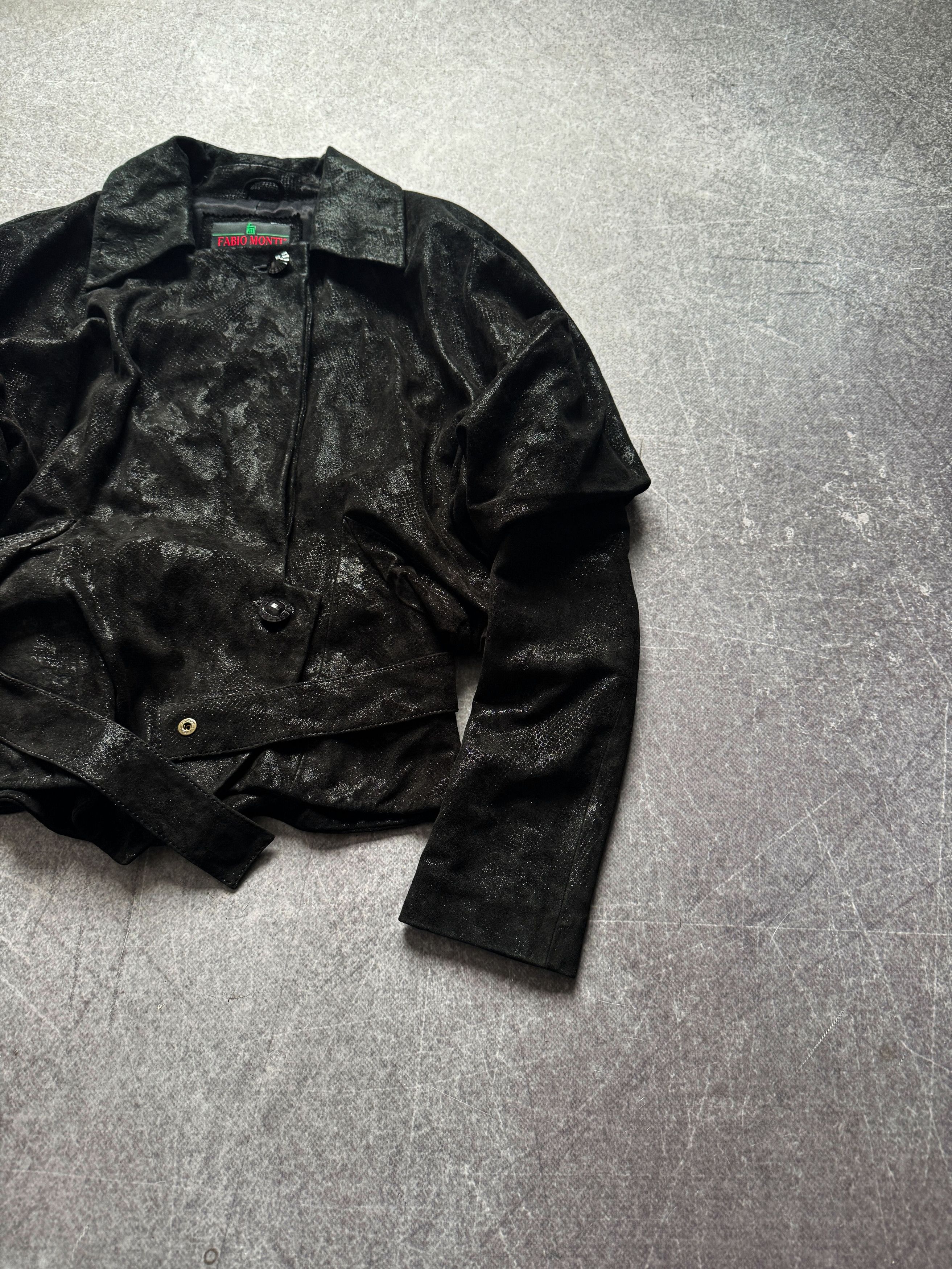 Yohji Yamamoto Vintage Y2K Black Leather Jacket Cropped Archive Size M / US 6-8 / IT 42-44 - 5 Thumbnail