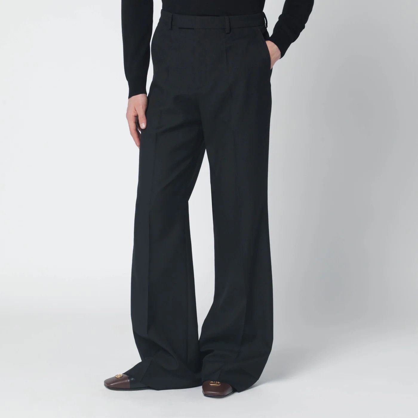Valentino o1d2blof0326 Wool Pants in Black Size US 30 / EU 46 - 5 Thumbnail