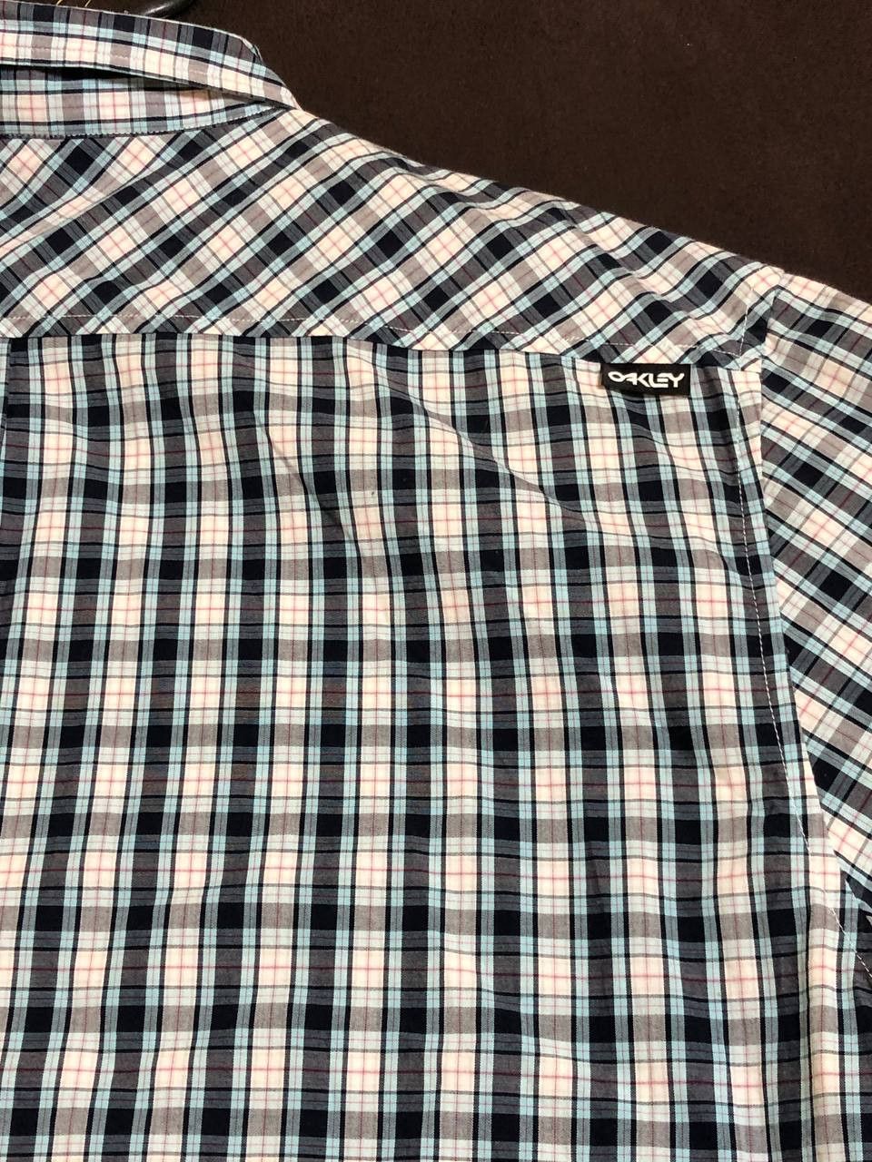 Oakley Oakley Plaid Cotton Regular Fit Short Sleeve Button Shirt Size US XXL / EU 58 / 5 - 10 Thumbnail