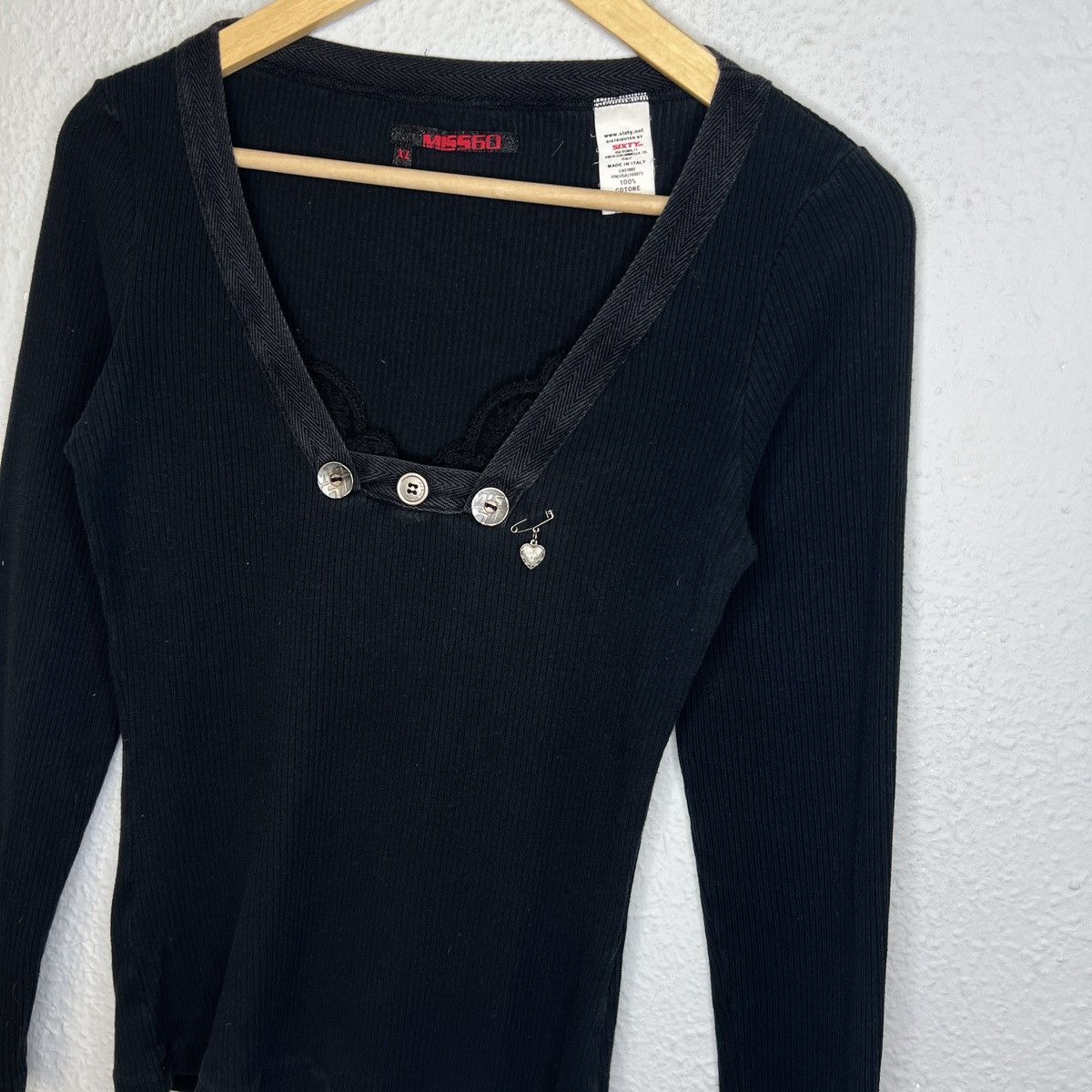 Miss Sixty Miss Sixty Vintage Longsleeve Blouse Black Retro Y2K Logo Size L / US 10 / IT 46 - 3 Thumbnail