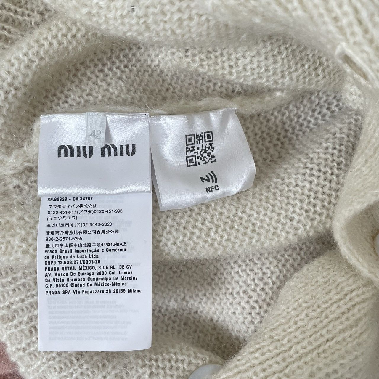 Miu Miu Miu Miu Lace Peter Pan Collar Mohair Knit Cardigan K26WX Size M / US 6-8 / IT 42-44 - 8 Thumbnail