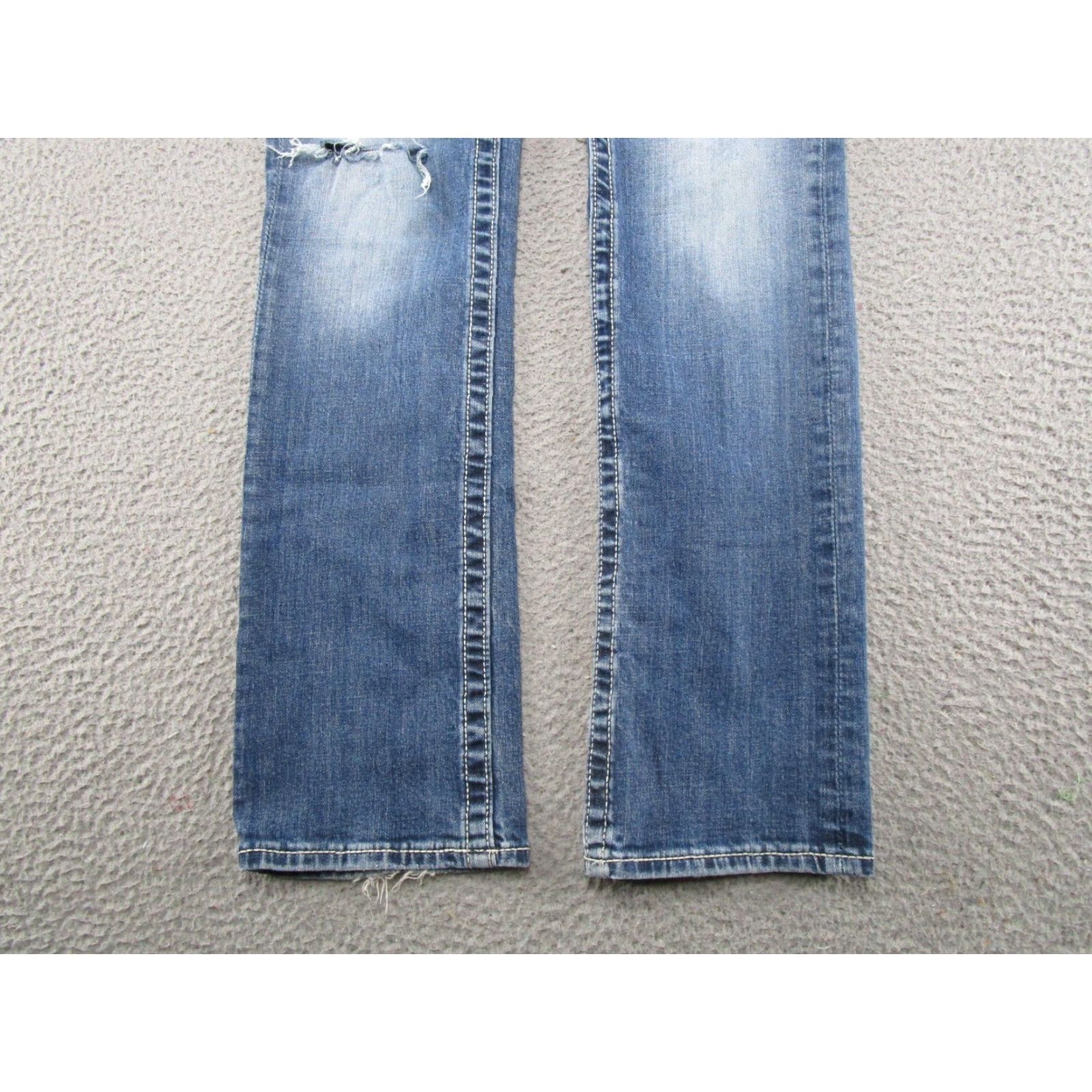Vintage Vtg Y2K Vigoss Chelsea Straight Leg Stretch Denim Jeans 8x33 Blue Cotton 5-Pocket Women Mens? Size 30" / US 8 / IT 44 - 2 Thumbnail