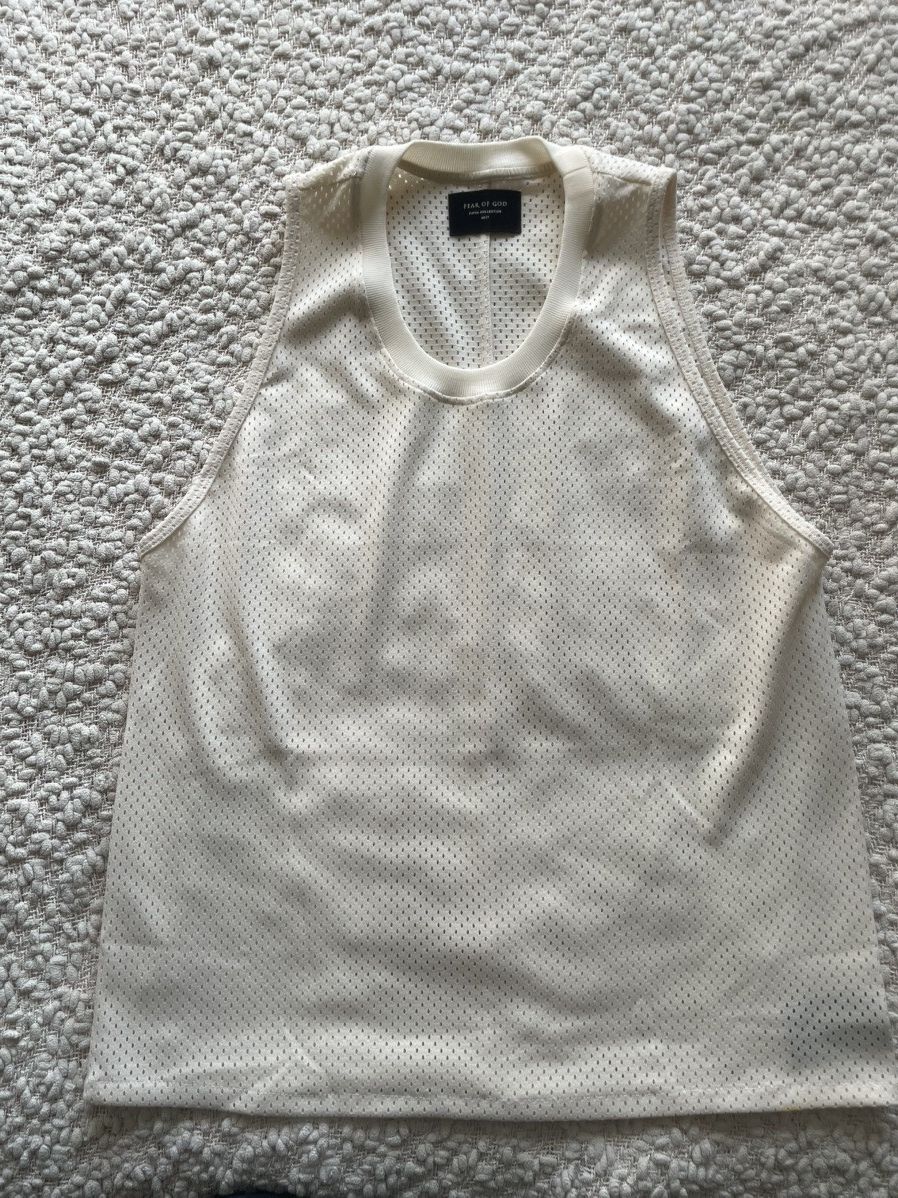 Fear of God Fear of God Fifth Collection Mesh Tank Top Cream | Grailed