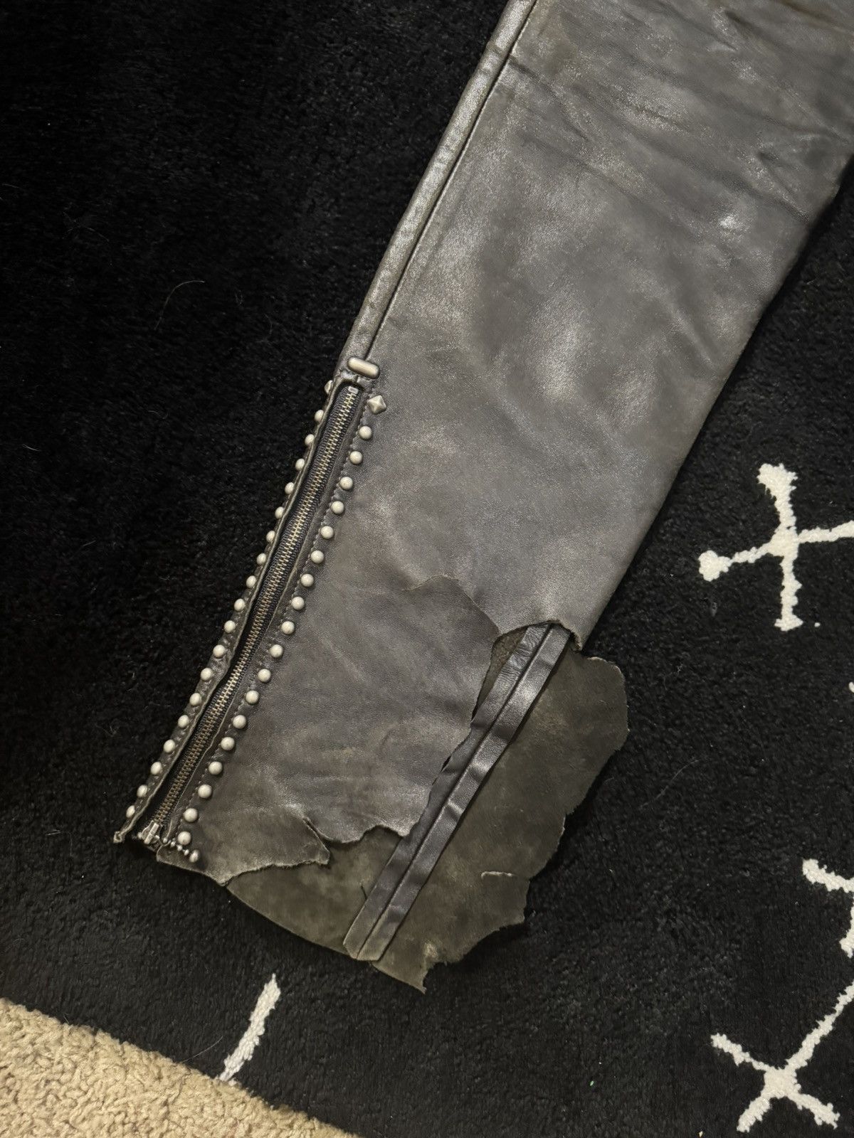 Undercover Undercover AW05 Arts and Crafts leather pants Size US 30 / EU 46 - 4 Thumbnail