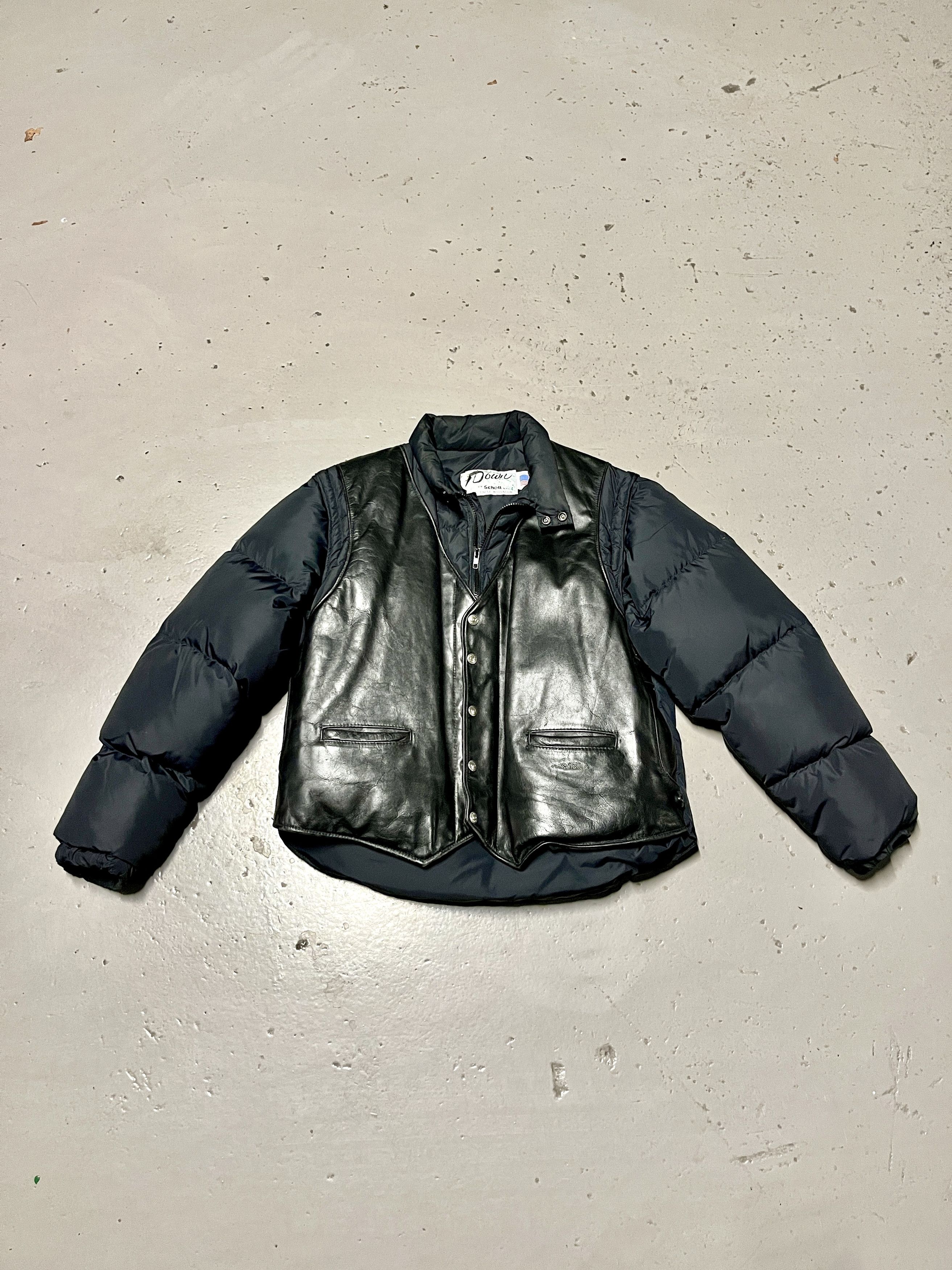 Schott Vintage Schott Goose Puffer Jacket 🇺🇸 Size US S / EU 44-46 / 1 - 1 Thumbnail