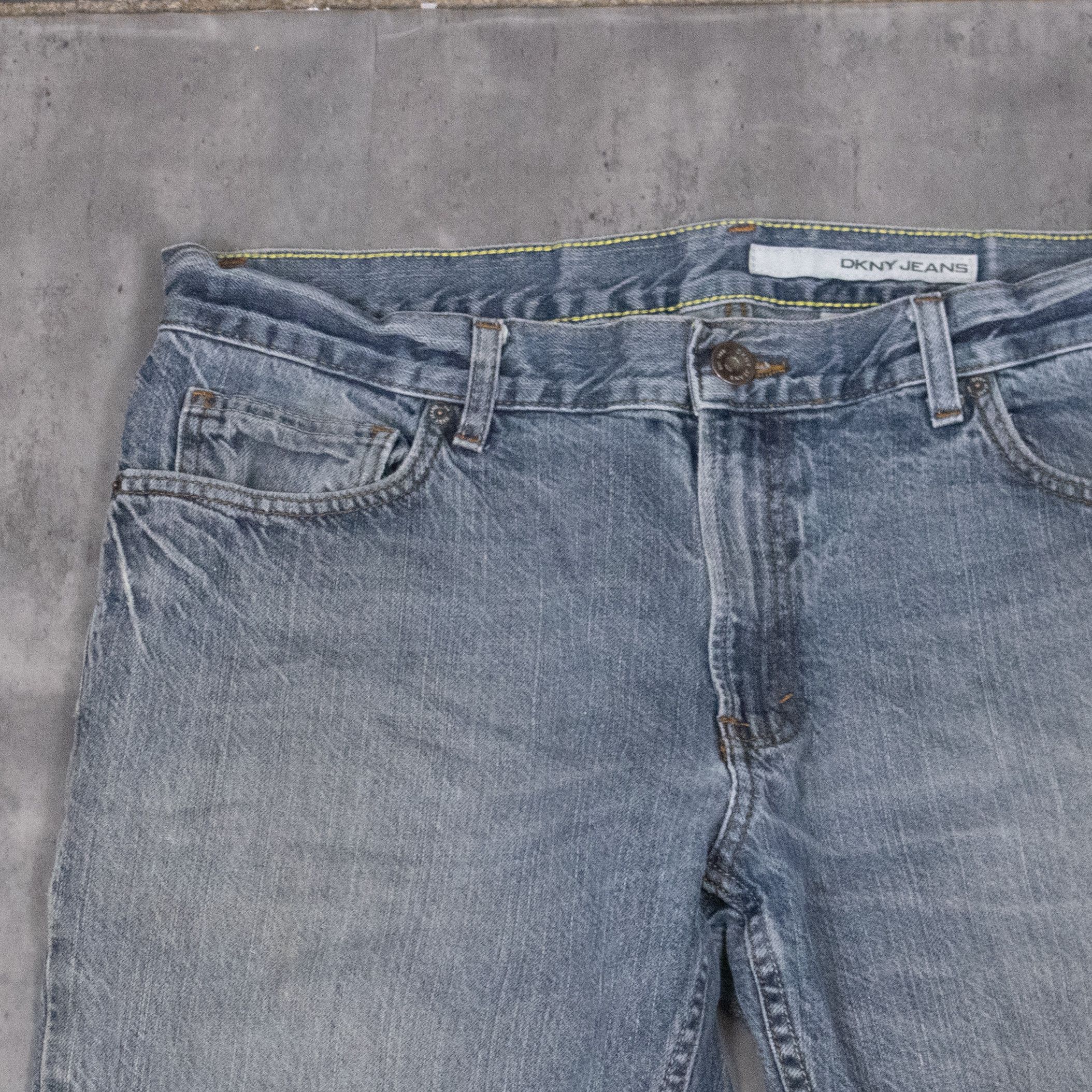 DKNY Y2K 2000s DKNY Jeans Baggy Fit Distressed Denim Pant's Size US 38 / EU 54 - 9 Thumbnail