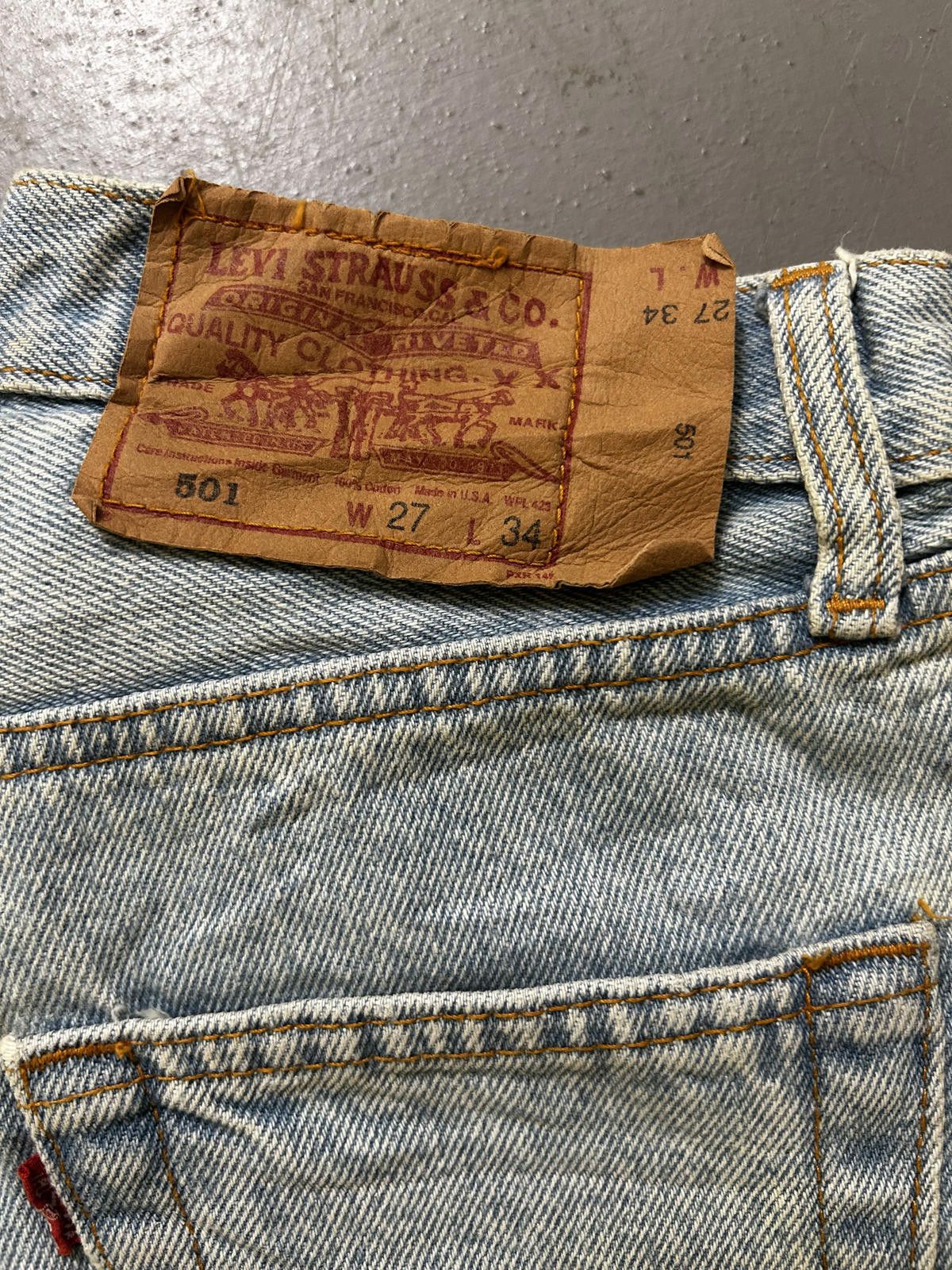 Levi's Levi's 501 Vintage Denim Jeans - Light Wash Size US 27 - 5 Thumbnail