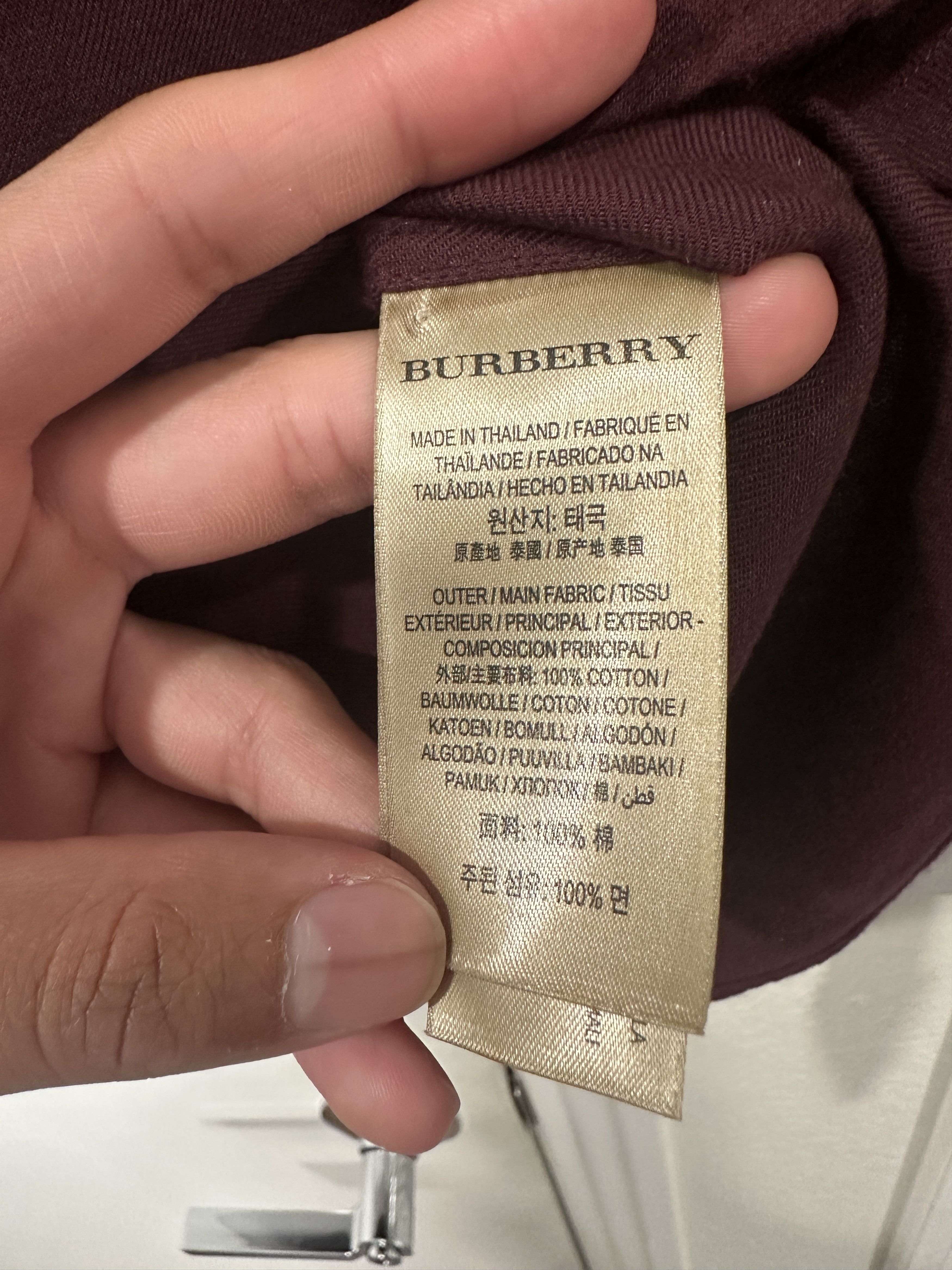 Burberry Burberry Wine Button Up Size US S / EU 44-46 / 1 - 4 Thumbnail