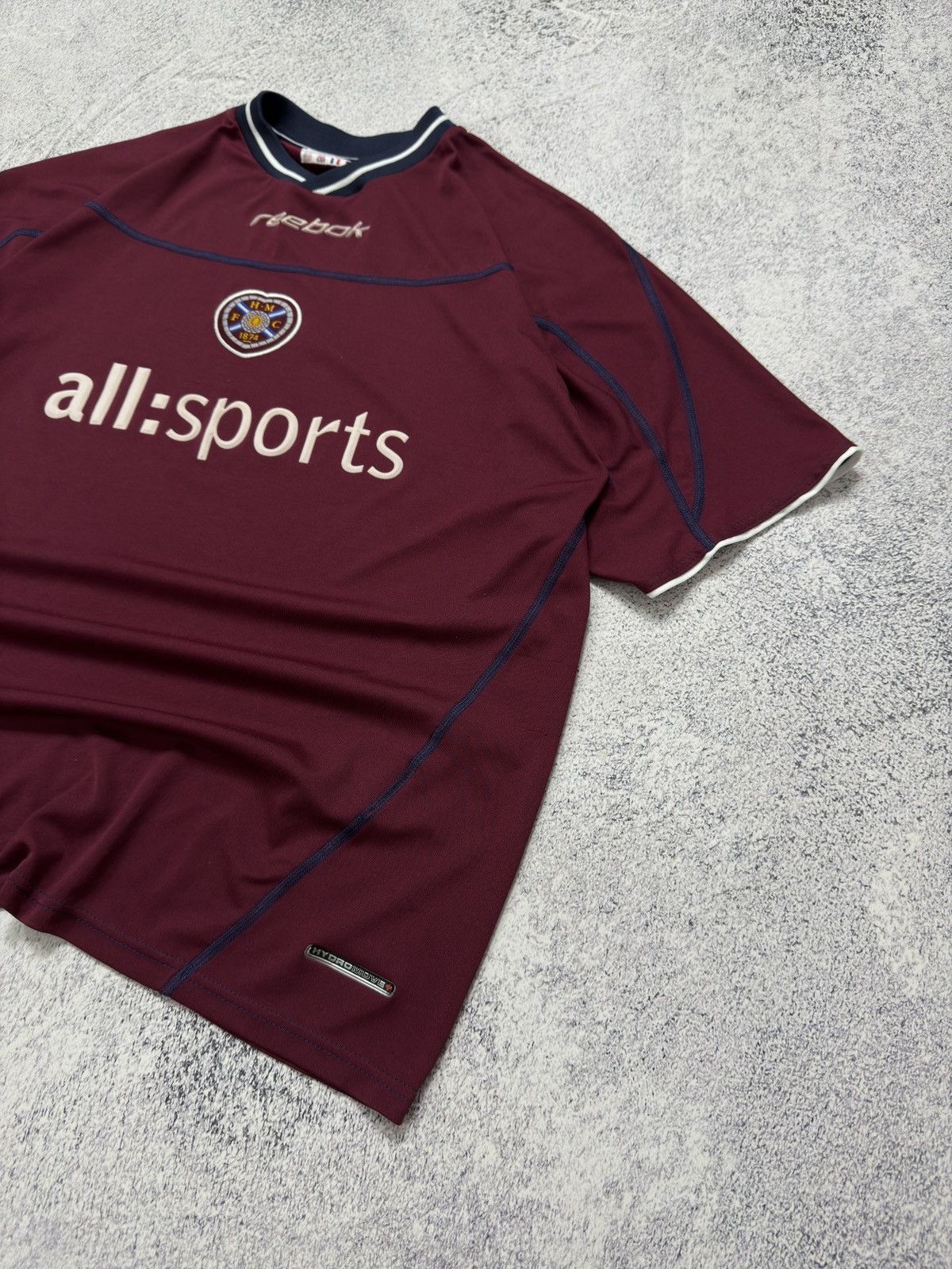 Reebok VTG Reebok Hearts of Midlothian 2002/2004 Home Shirt Jersey Size US XL / EU 56 / 4 - 3 Thumbnail