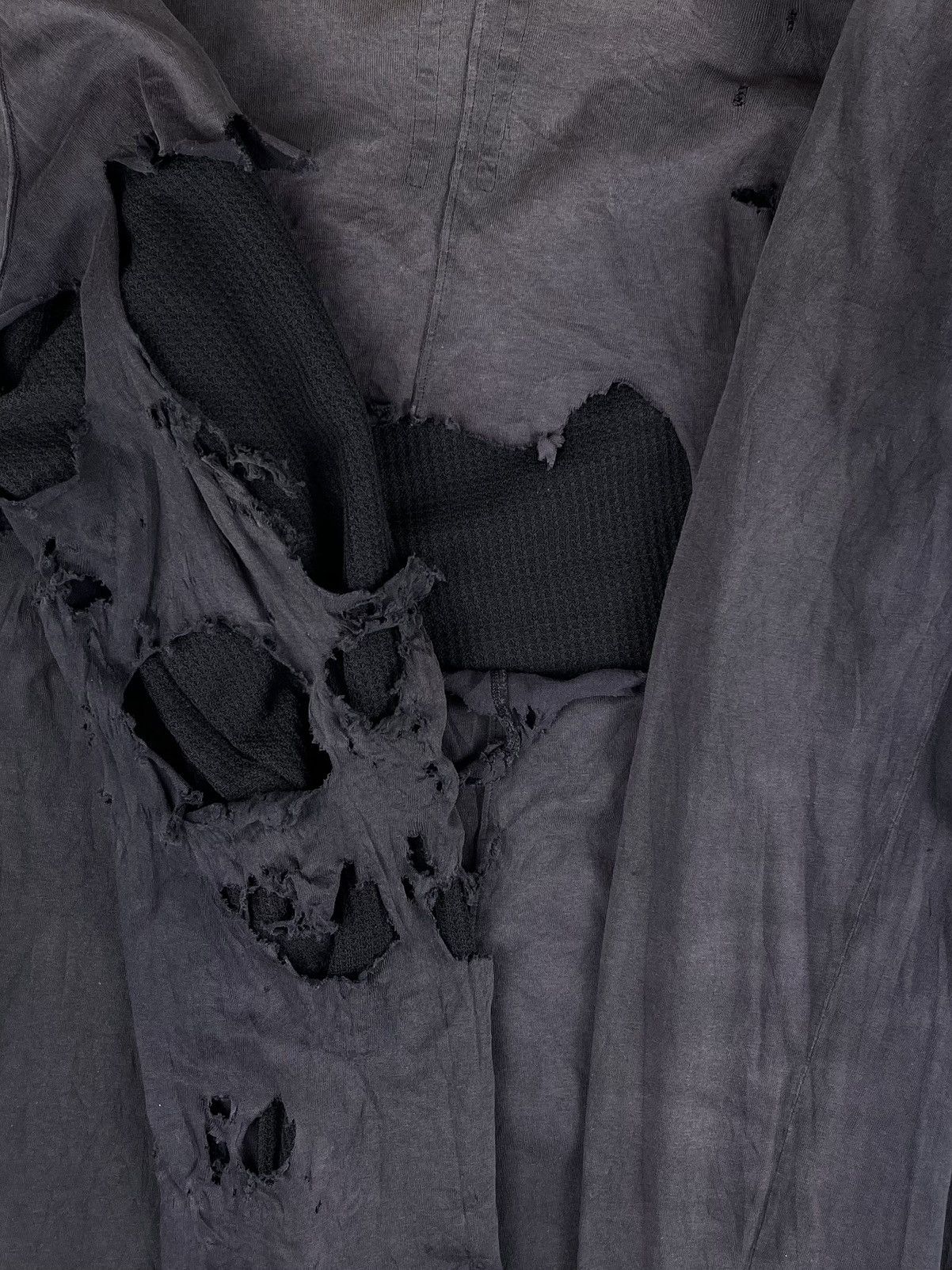 Rick Owens × Rick Owens Drkshdw × Vintage FW07 Rick Owens Exploder Poem Longsleeve Tshirt Thrashed Size US M / EU 48-50 / 2 - 13 Thumbnail