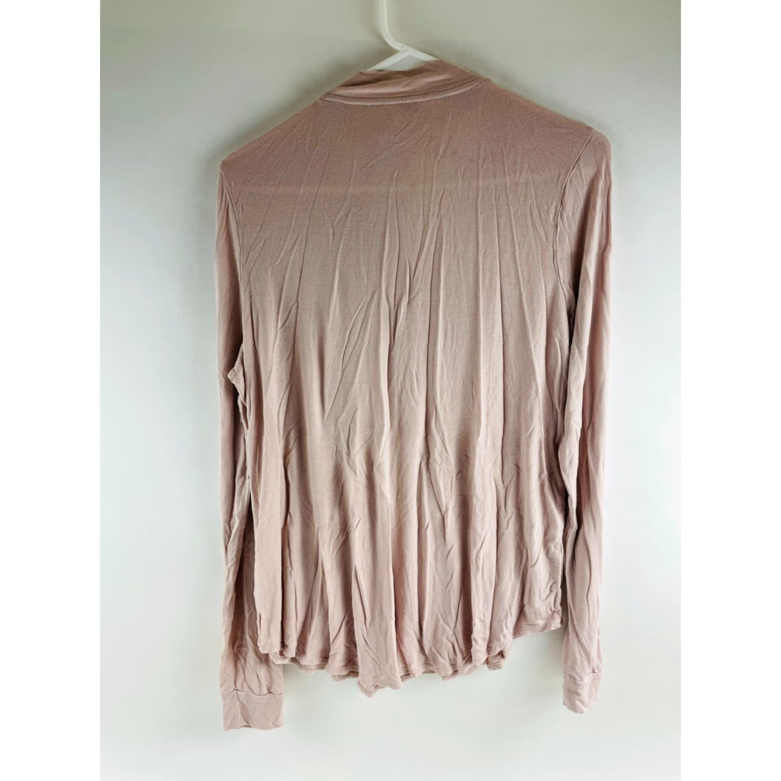 Pinko Ruff Hewn Shirt Women L Blush Pink Knot-Tie Neck V-Neck Long Sleeve Shirt Womens L Blush Pink Knot-Tie Neck V-Neck Long Sleeve Size L / US 10 / IT 46 - 2 Thumbnail