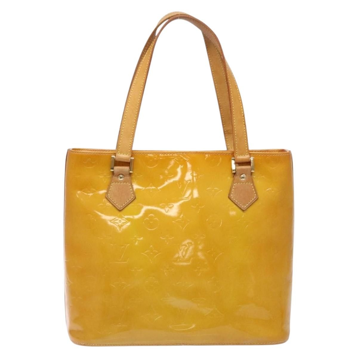 Louis Vuitton LOUIS VUITTON Monogram Vernis Houston Hand Bag Beige M91004 Size ONE SIZE - 3 Thumbnail