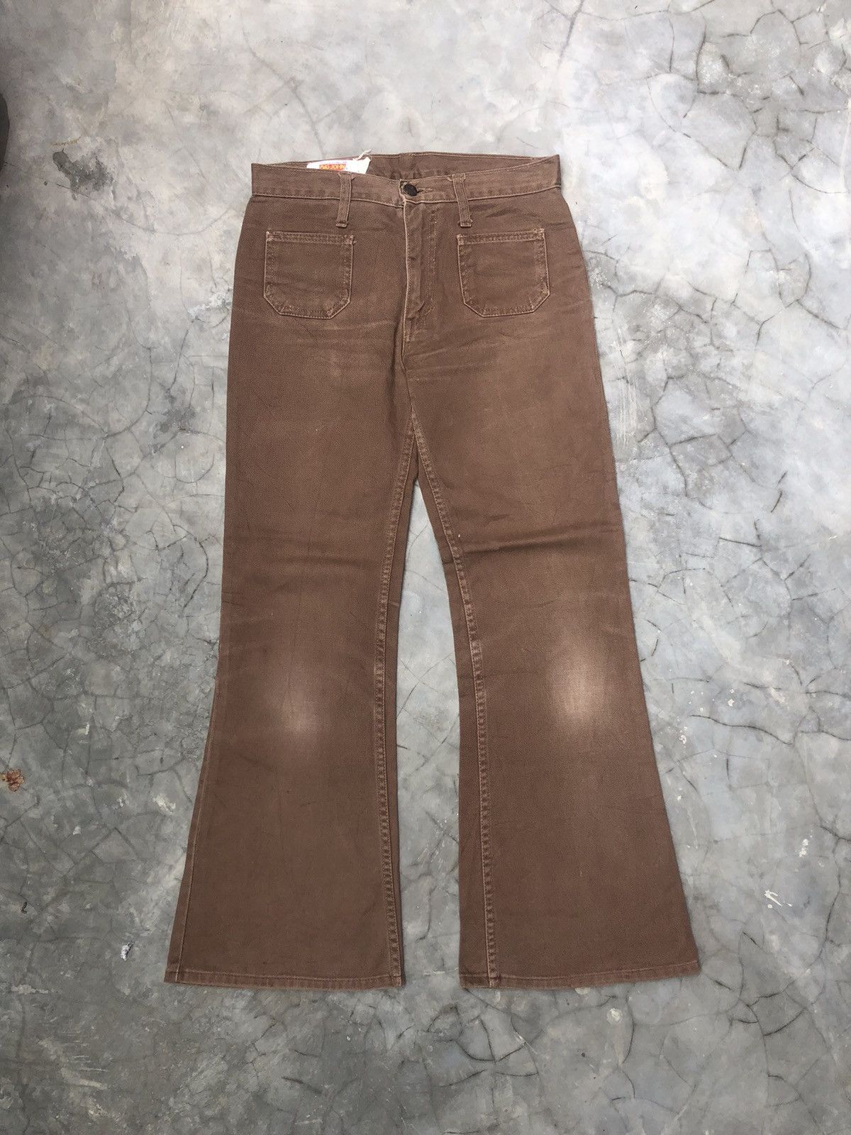 image of Vintage 70's Bih John Flare Pants in Brown, Women's (Size 29)