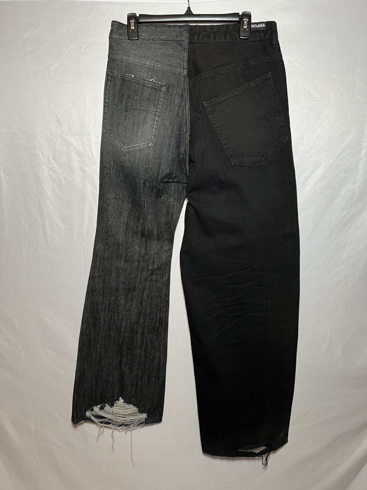 Balenciaga Balenciaga FW24 Black Fifty Fifty Jeans Size US 30 / EU 46 - 5 Thumbnail