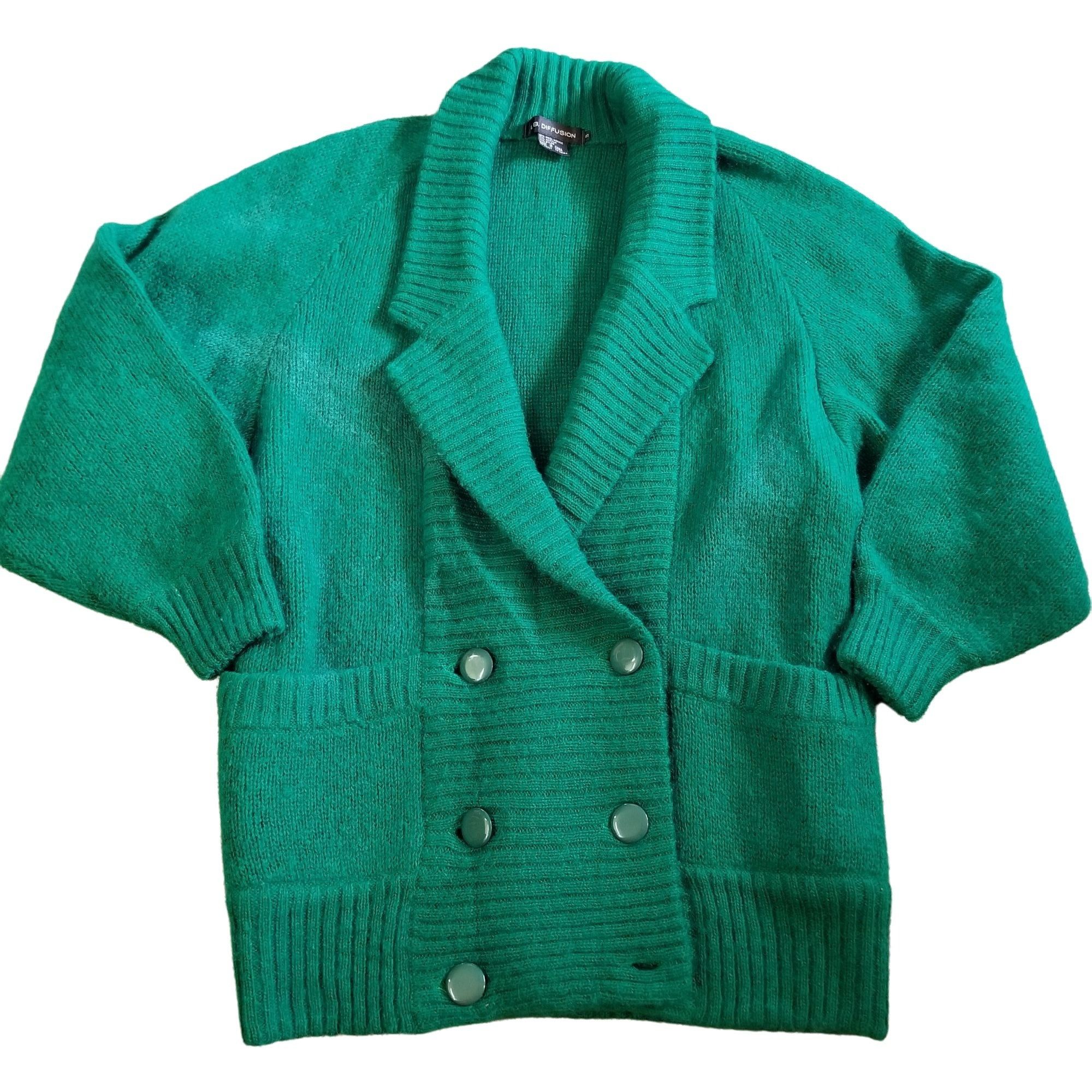Other IB Diffusion S Cardigan Sweater Knit Wool Mohair Vintage Dou Size S / US 4 / IT 40 - 1 Thumbnail