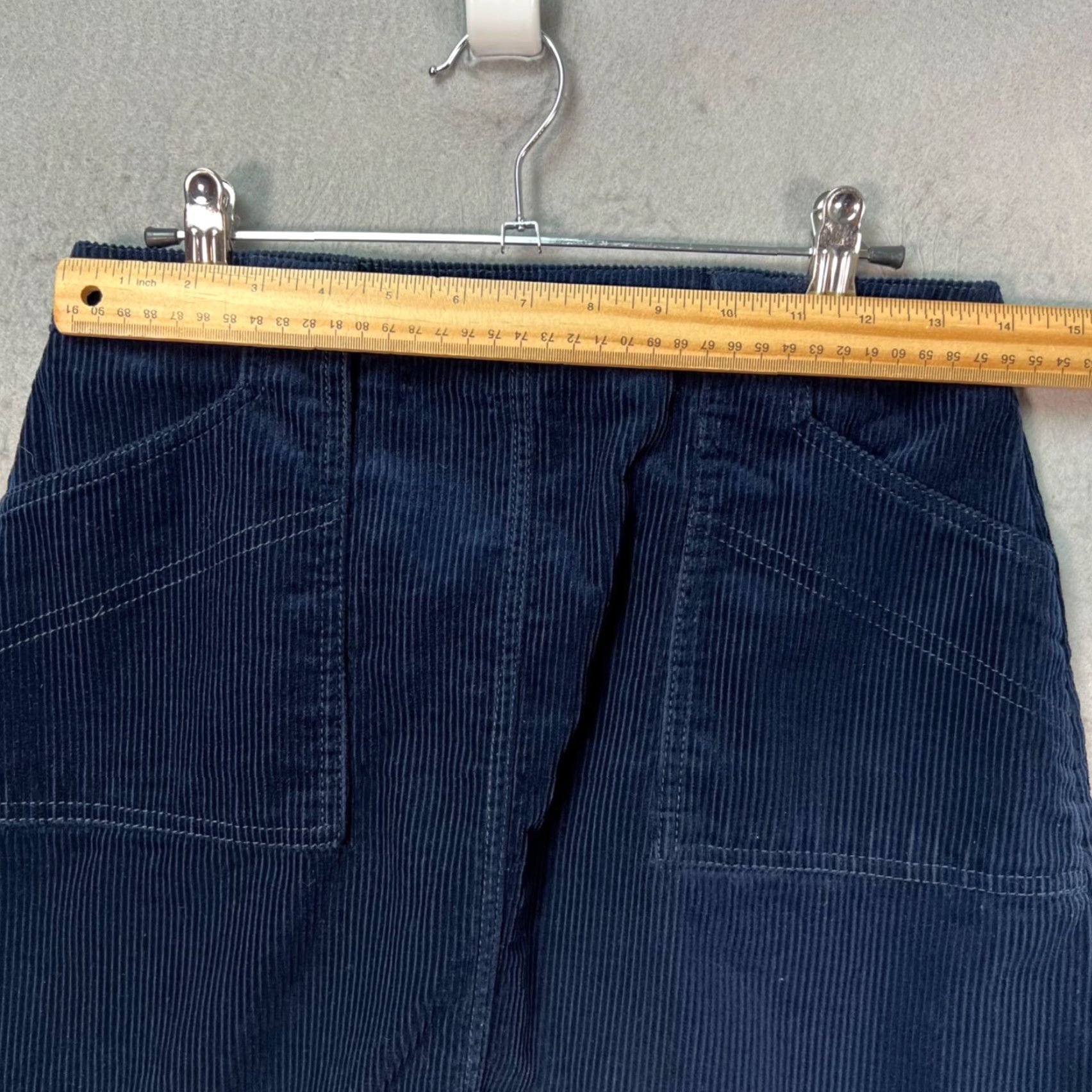 Bdg BDG Womens Skirt Corduroy Mini Blue with Back Zipper Short Pockets Size M Size 32" / US 10 / IT 46 - 5 Thumbnail