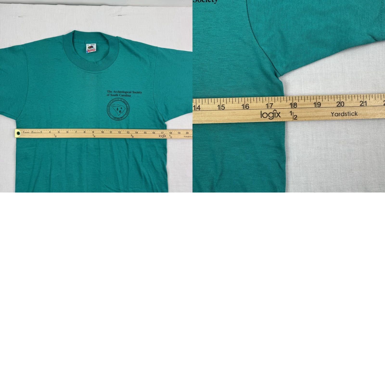 Fruit Of The Loom VINTAGE Fruit of the Loom T-Shirt Adult Small Blue Fossils Artifacts 90s Mens Size US S / EU 44-46 / 1 - 8 Thumbnail