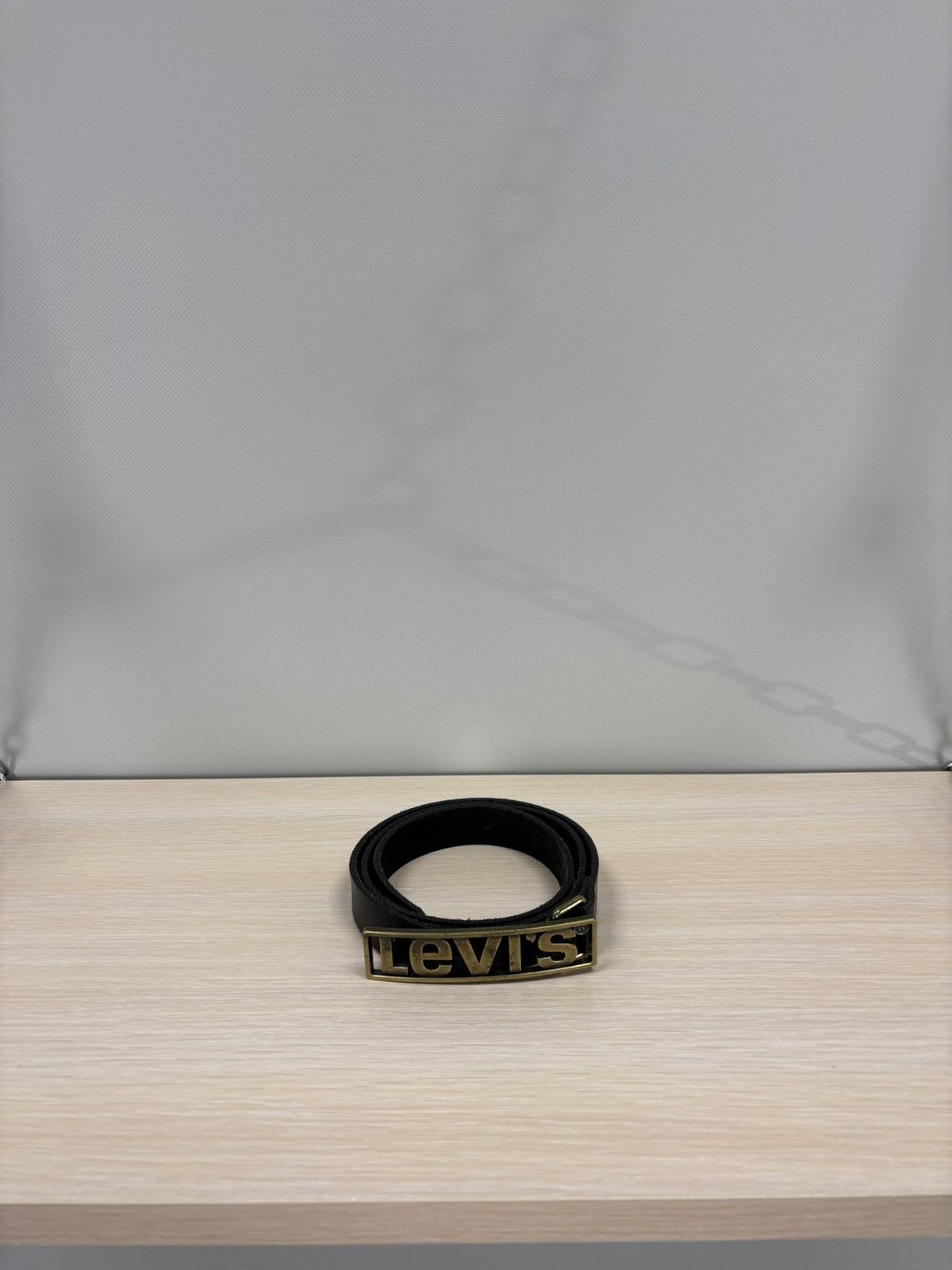 Leather × Levi's Womens leather belt Levis Size 75/30 Color Black Size ONE SIZE - 2 Thumbnail