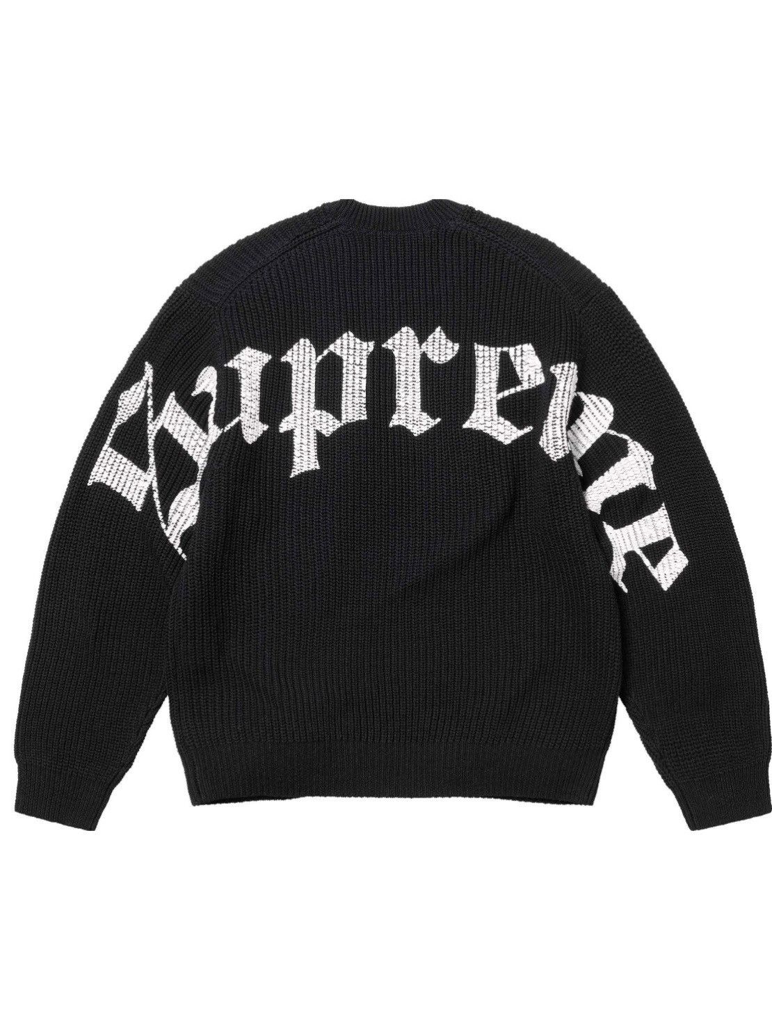 Supreme Supreme Printed Old English Sweater Black SS25 Size US M / EU 48-50 / 2 - 18 Thumbnail