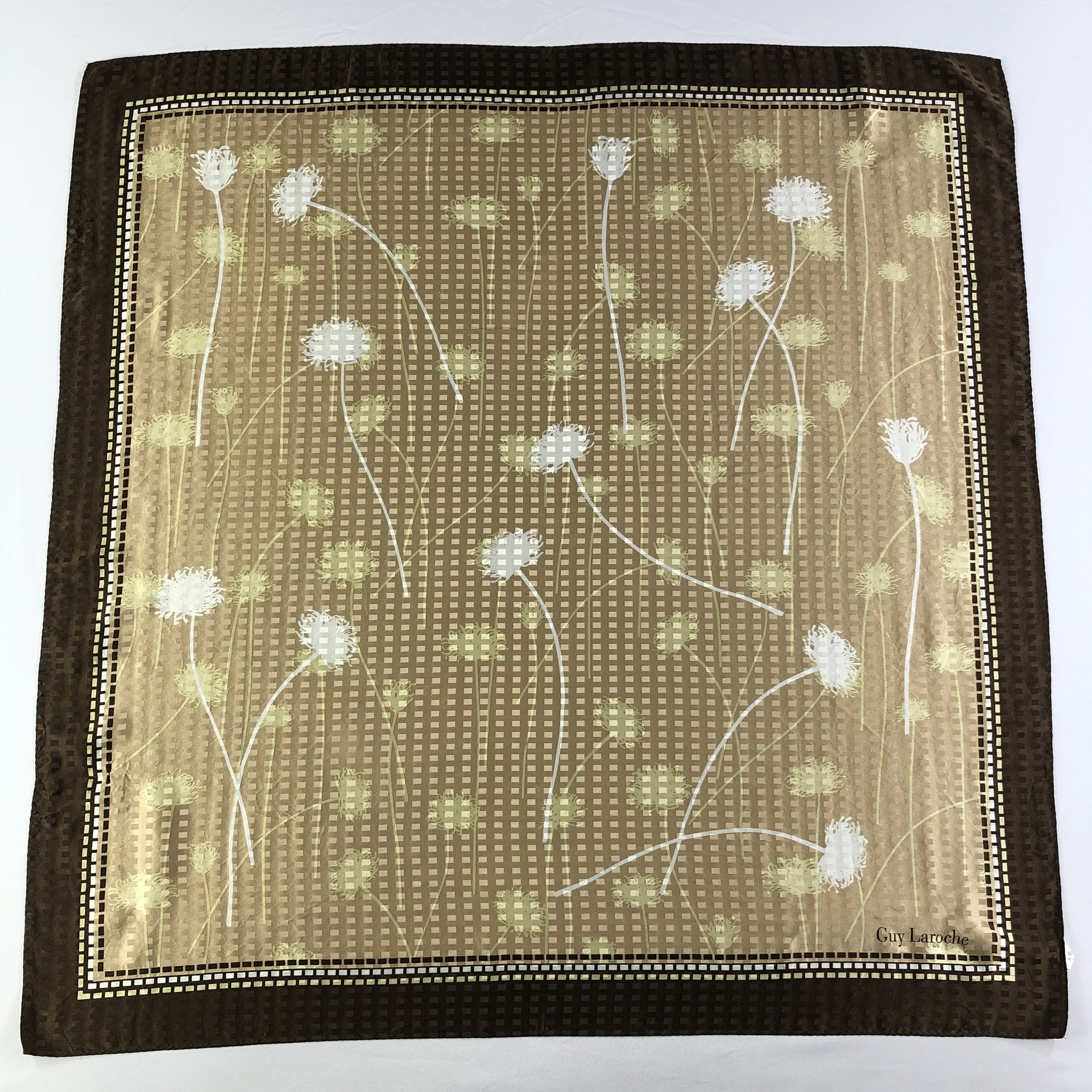 Guy Laroche × Vintage Vintage Guy Laroche Silk Scarf Size ONE SIZE - 2 Thumbnail