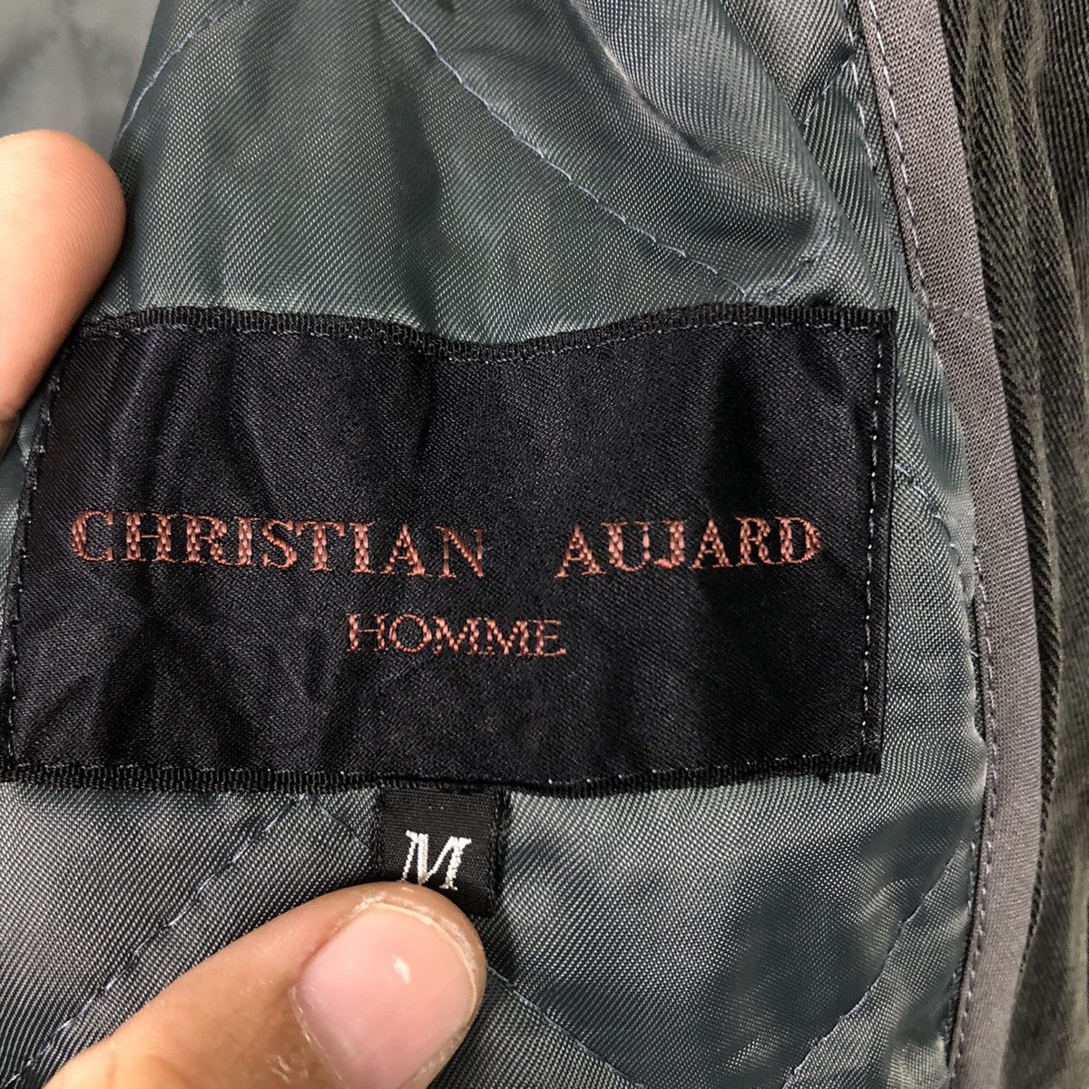 Japanese Brand 📌Vintage Long Jacket Rich Black Christian Aujard Homme Size US M / EU 48-50 / 2 - 18 Thumbnail