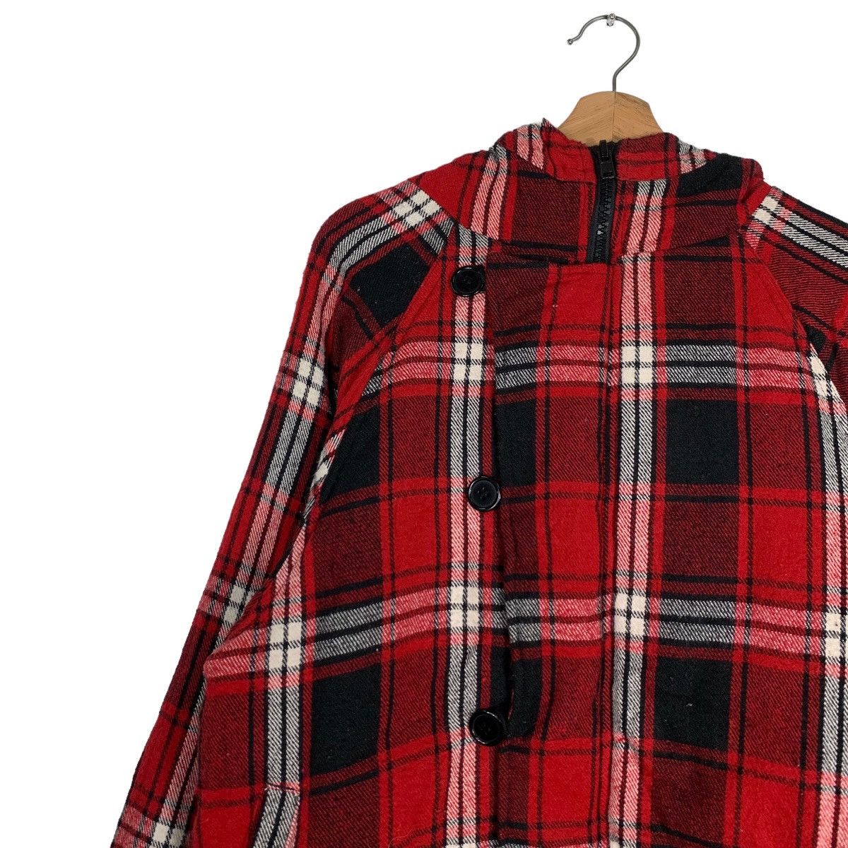 Japanese Brand OCTOPUS ARMY Tartan Button Zipper Hooded Jacket #0462-C21 Size US XL / EU 56 / 4 - 6 Thumbnail