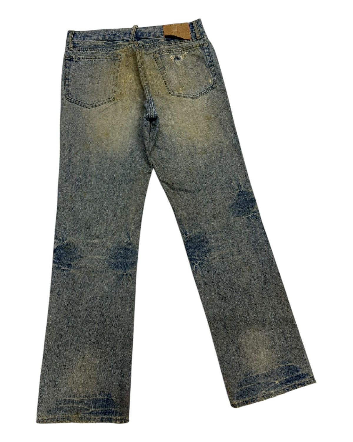 Hysteric Glamour × If Six Was Nine × Le Grande Bleu (L.G.B.) BAGGY JEANS COMME CA COMMUNE PATCHWORK RIPPED DENIM JEANS Size US 32 / EU 48 - 4 Thumbnail